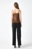 Satin Cowl Neck Top with Feather - Final Sale sold by Endless Rose