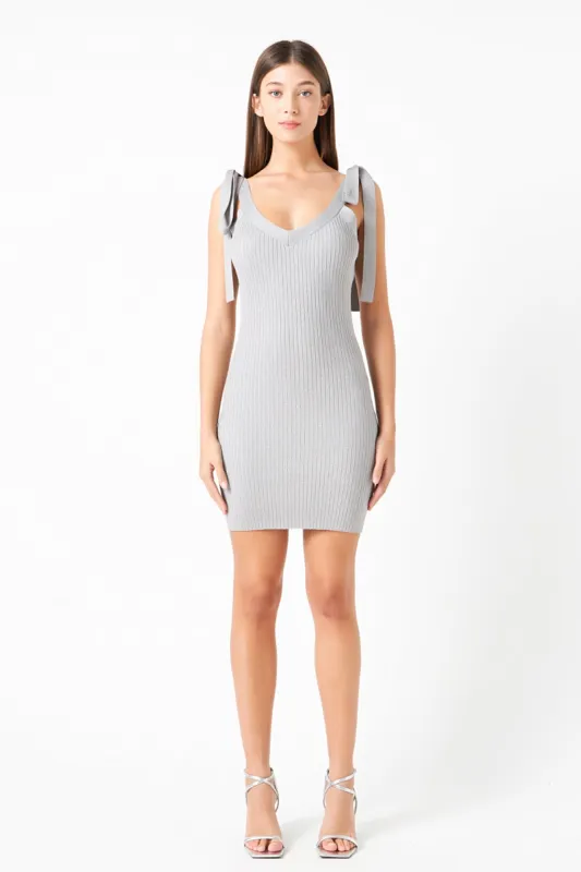 Knit Bow Bodycon Mini Dress sold by Endless Rose