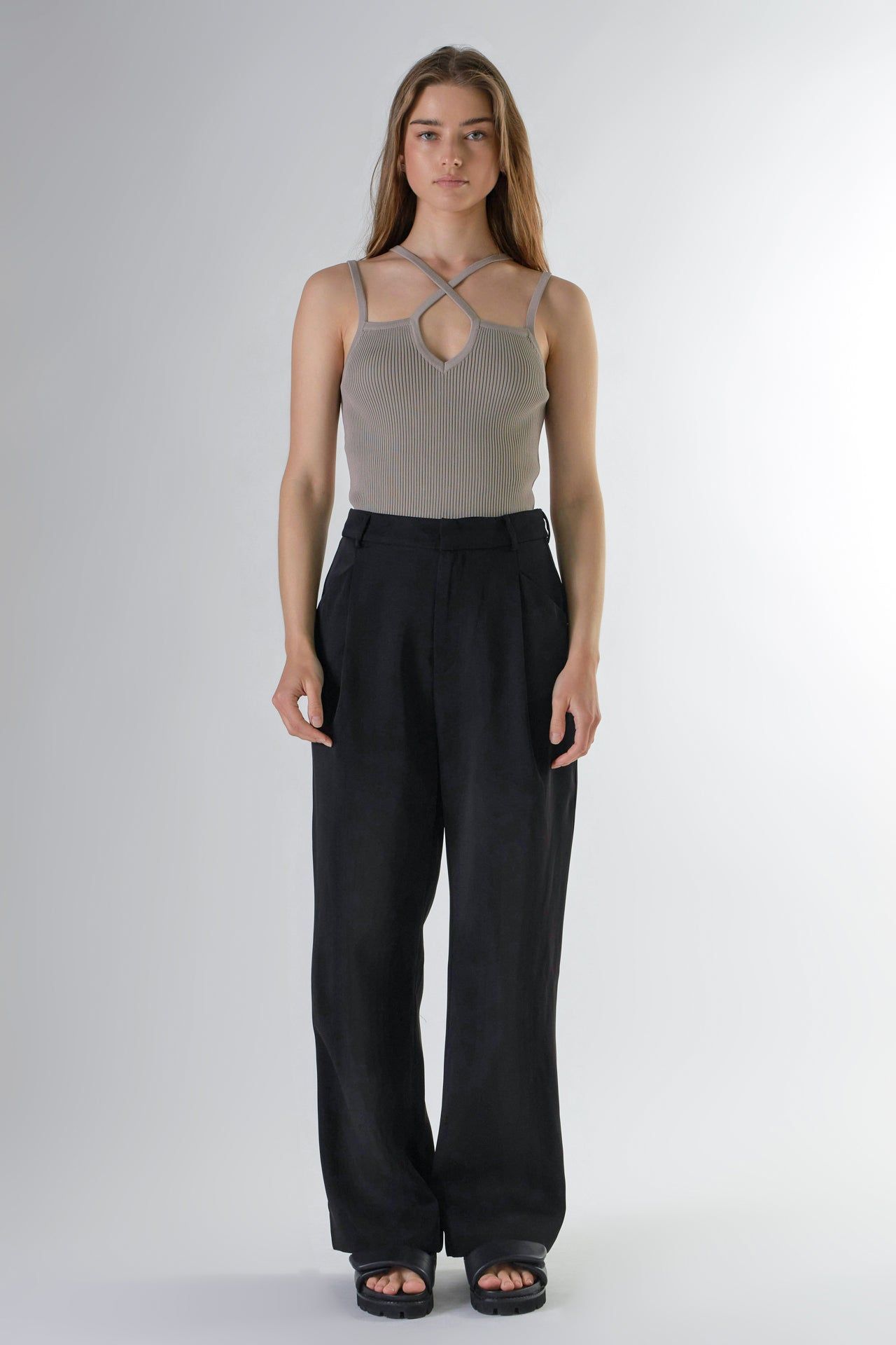 Sale of Strap Detail Fitted Knit Top sold by Endless Rose