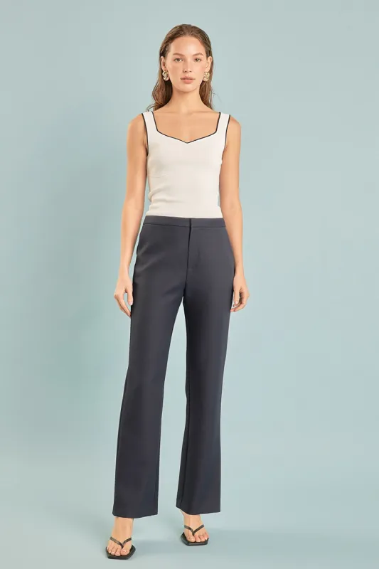 Contrast Binding Sweetheart Knit Top sold by Endless Rose