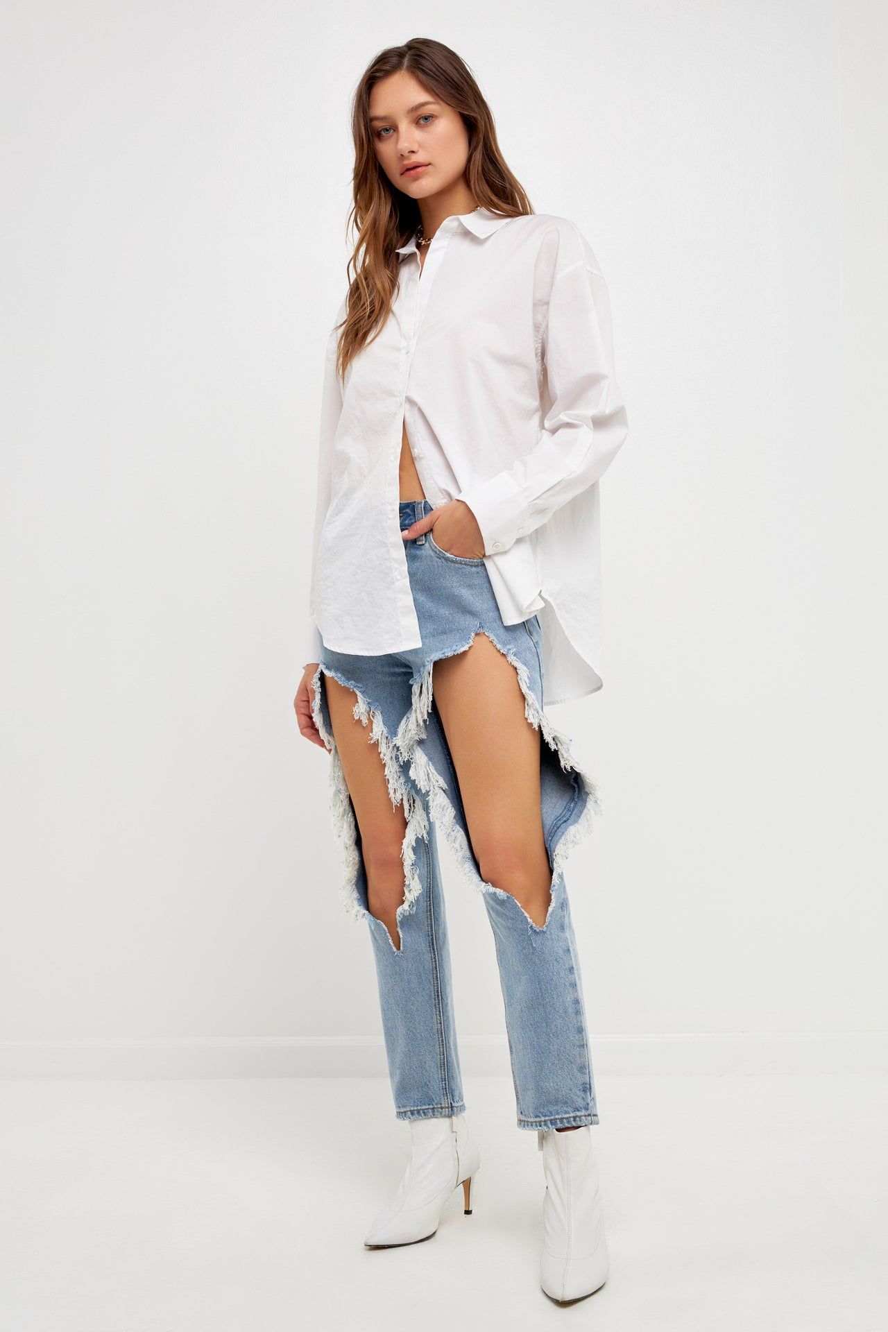High Waist Destroyed Jeans sold by Endless Rose product image thumbnail 3