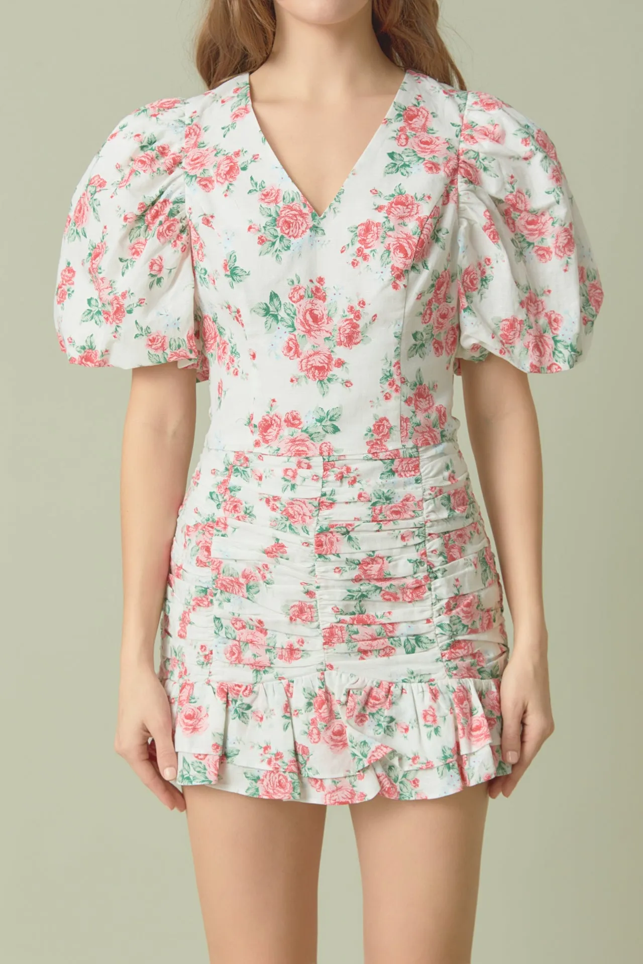 Floral Linen Puff Sleeve Top sold by Endless Rose product image thumbnail 2