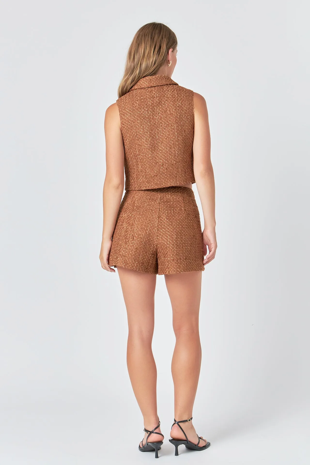 Tweed Short Sleeveless Jacket sold by Endless Rose product image thumbnail 4