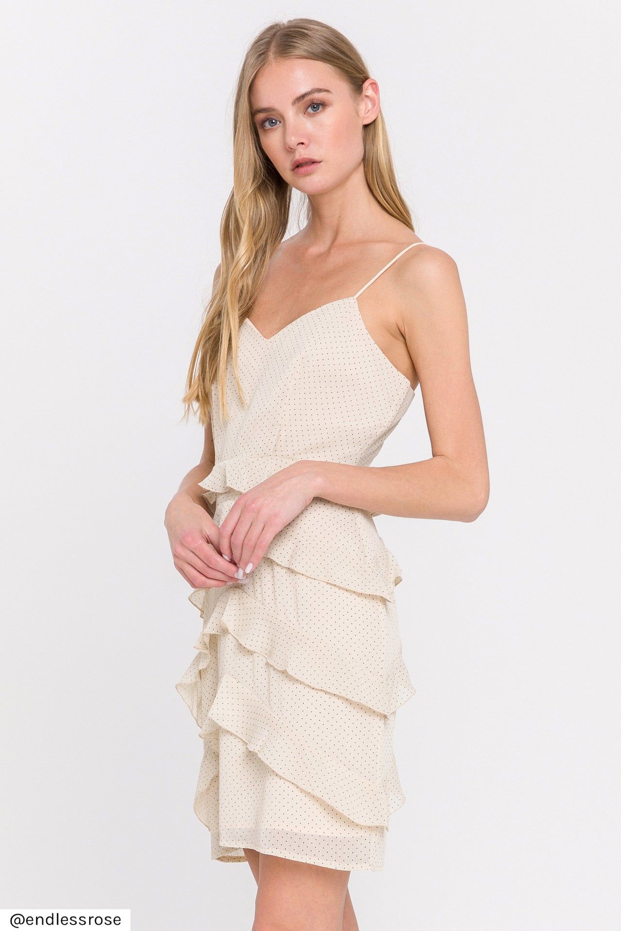 Ruffled Strap Fitted Dress sold by Endless Rose product image thumbnail 3