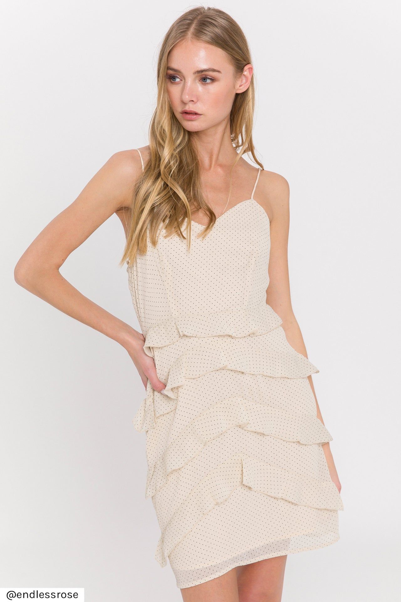 Ruffled Strap Fitted Dress sold by Endless Rose product image thumbnail 5