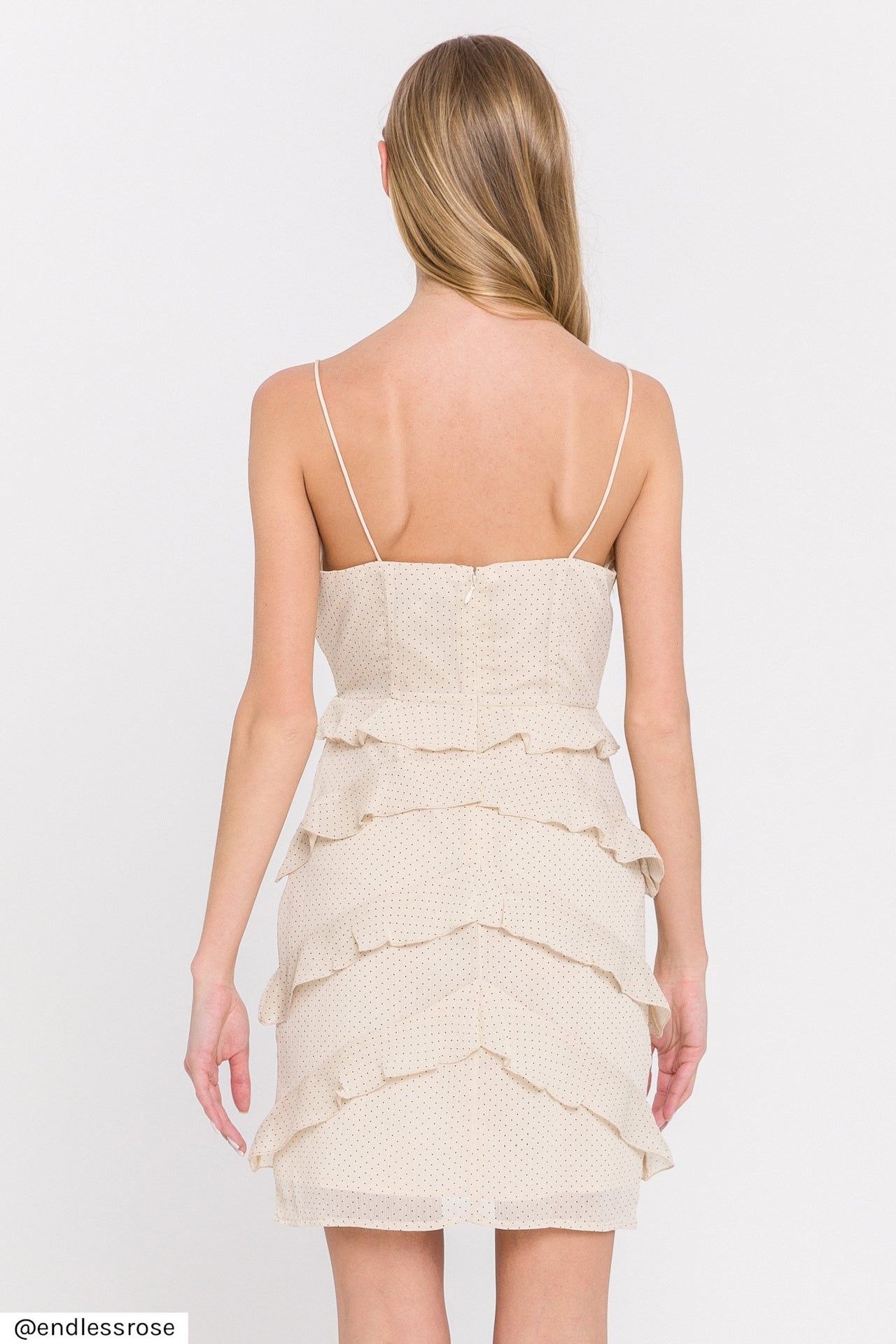 Ruffled Strap Fitted Dress sold by Endless Rose product image thumbnail 4