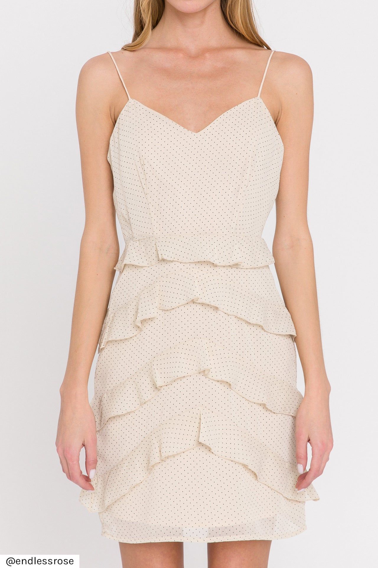 Ruffled Strap Fitted Dress sold by Endless Rose product image thumbnail 2