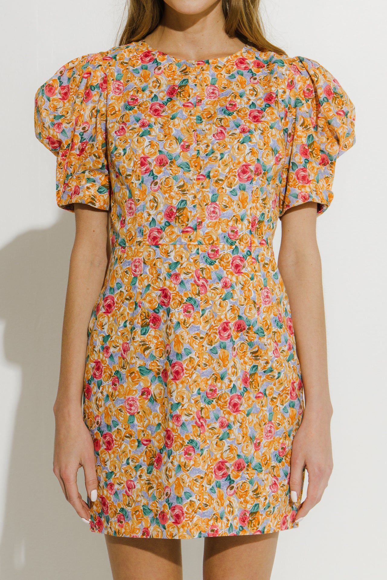 Floral Fitted Puff Sleeve Mini Dress sold by Endless Rose product image thumbnail 2