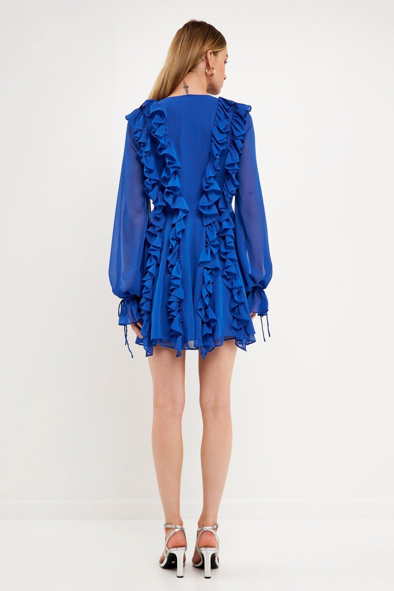 Long-Sleeve Ruffle Mini Dress sold by Endless Rose product image thumbnail 14