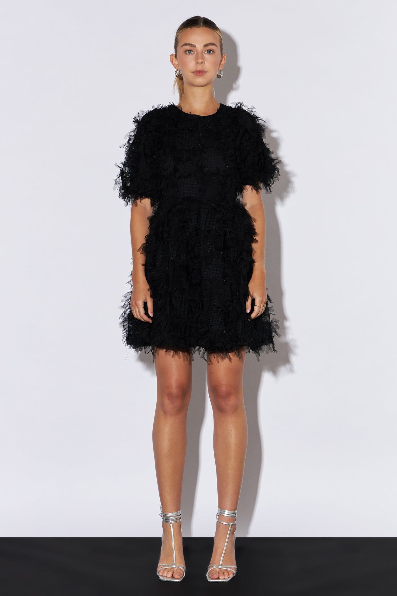 Textured Mesh Mini Dress sold by Endless Rose