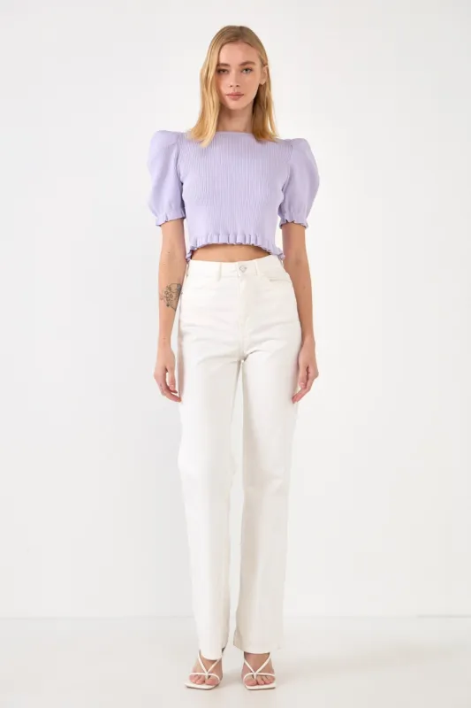 Back Tied Straps Knit Top made by Endless Rose