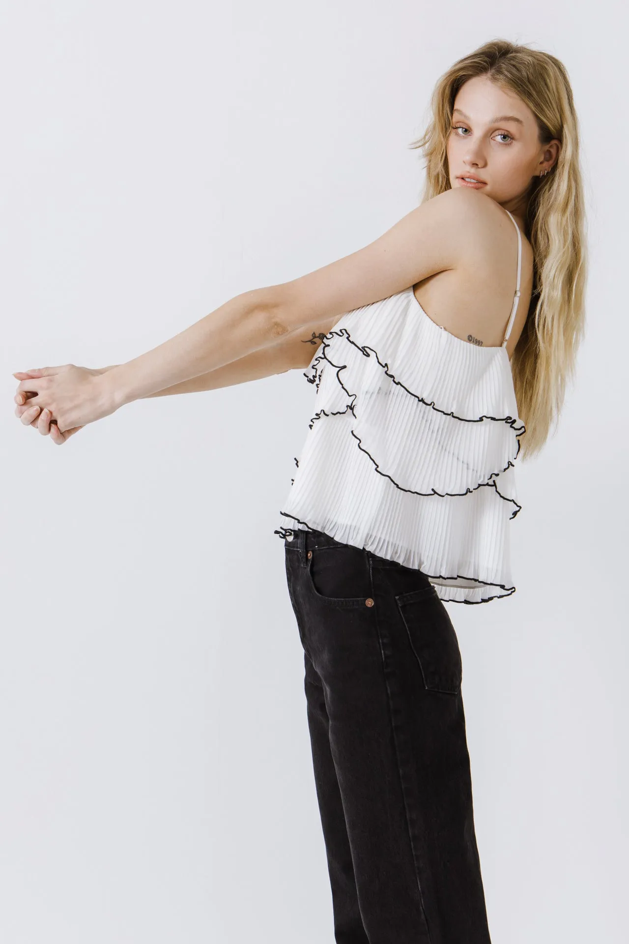 Tiered Ruffle Cami Top sold by Endless Rose product image thumbnail 5