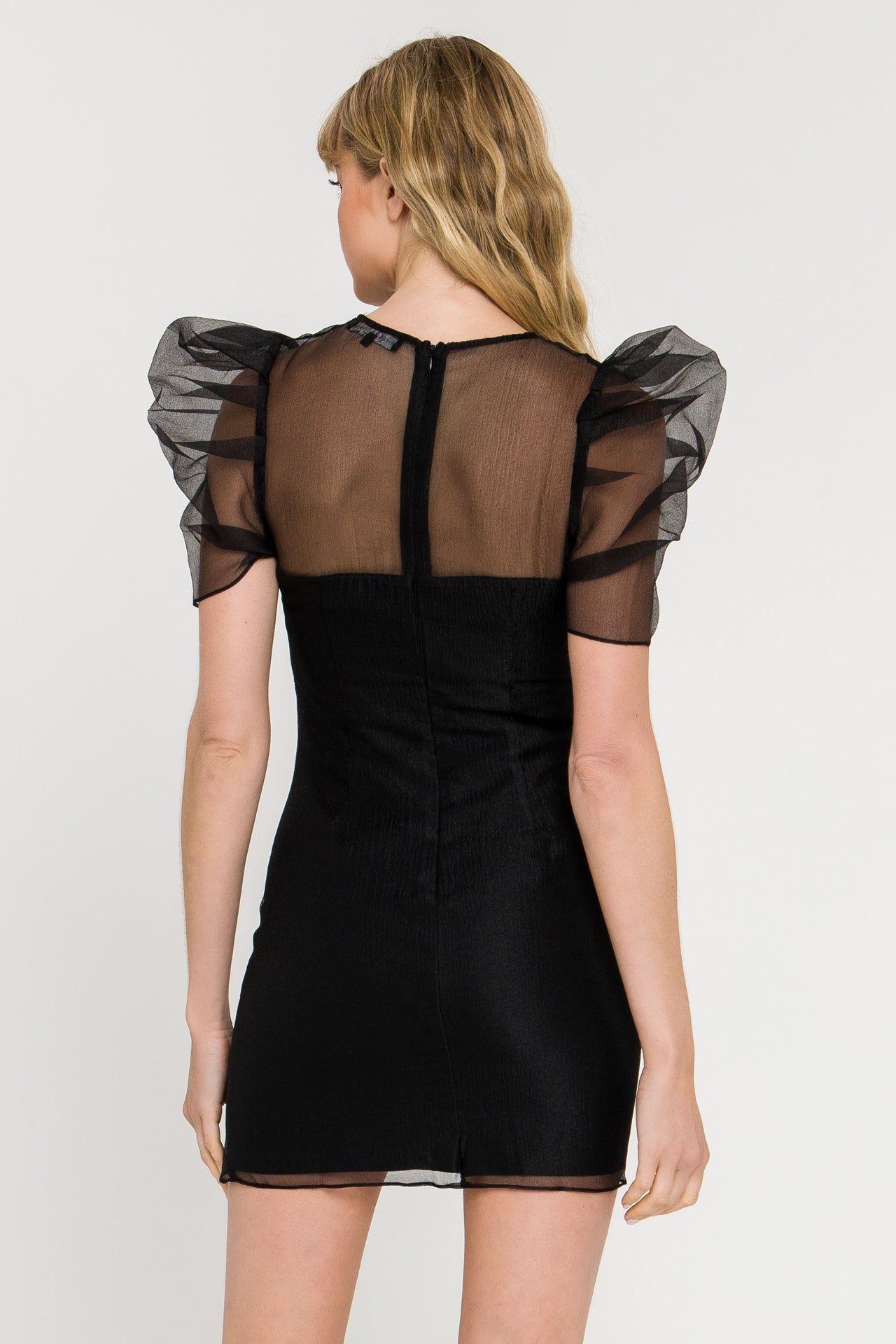 Puffed Sleeve Organza Dress sold by Endless Rose product image thumbnail 4