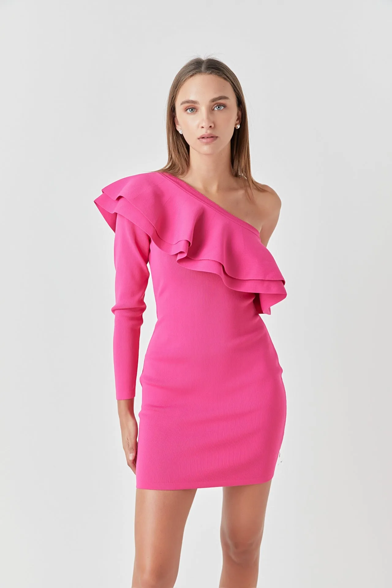 One Shoulder Knitted Mini Dress sold by Endless Rose product image thumbnail 5
