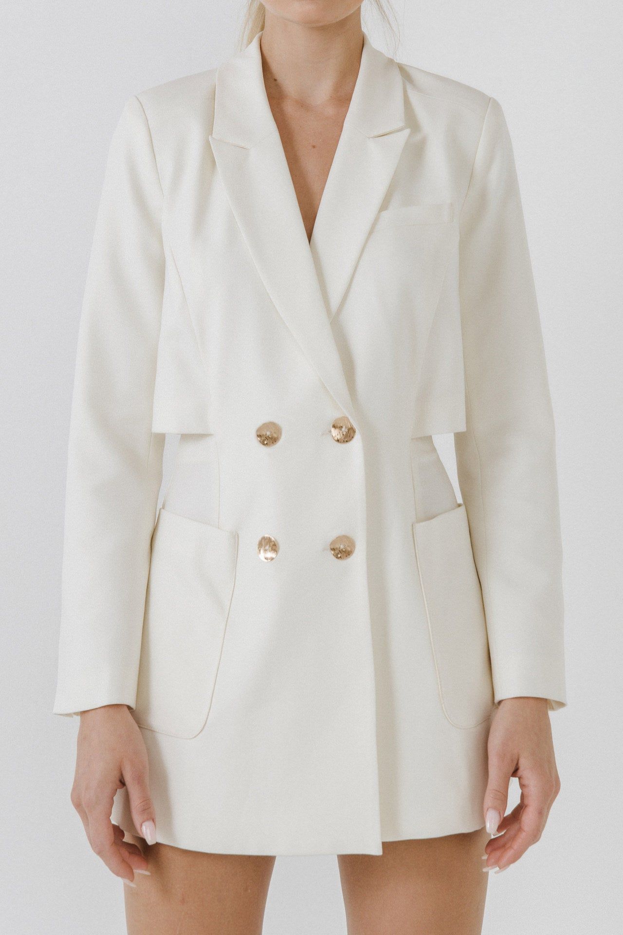 Open Back Blazer Romper sold by Endless Rose product image thumbnail 2