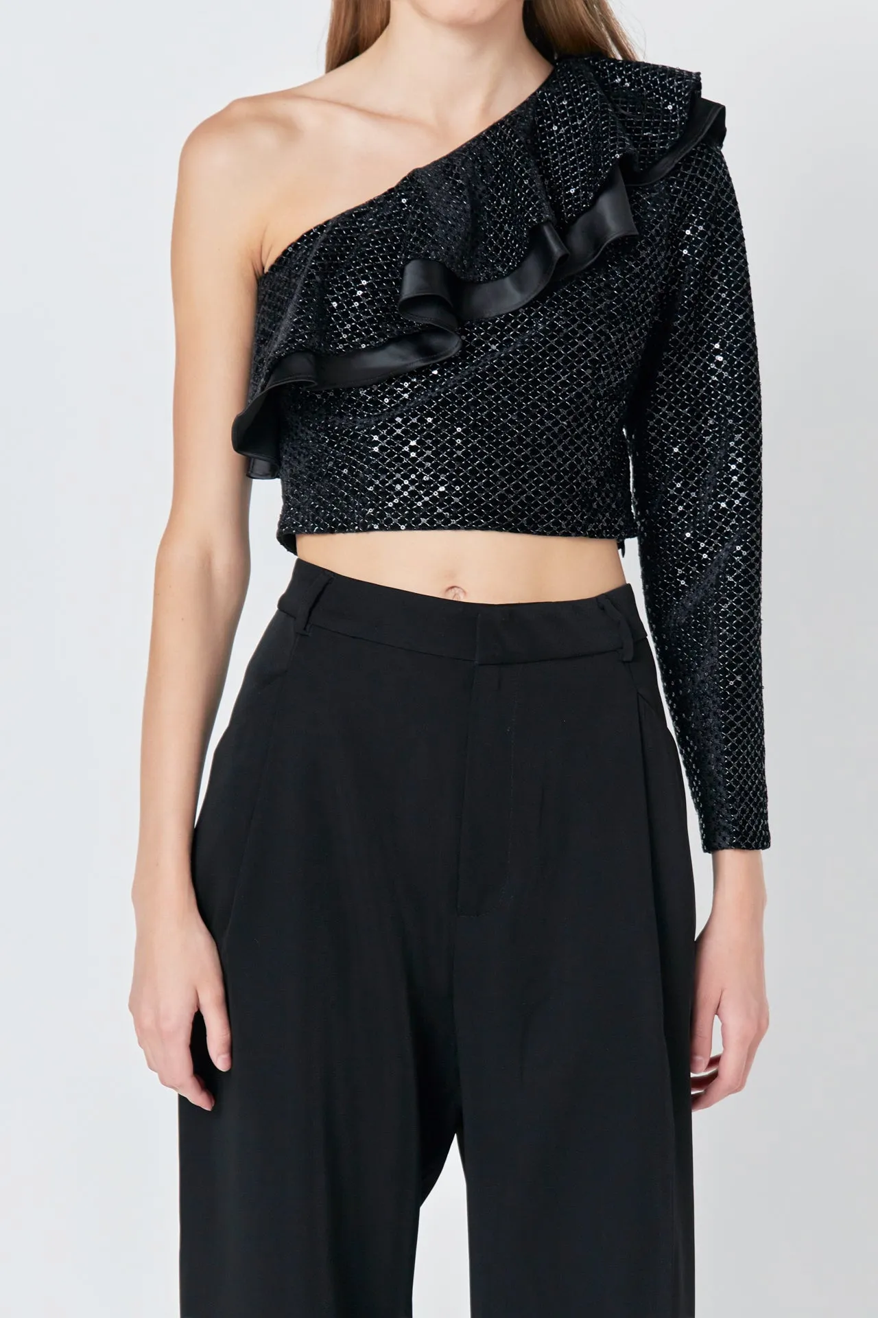 One Shoulder Sequin Top sold by Endless Rose product image thumbnail 2