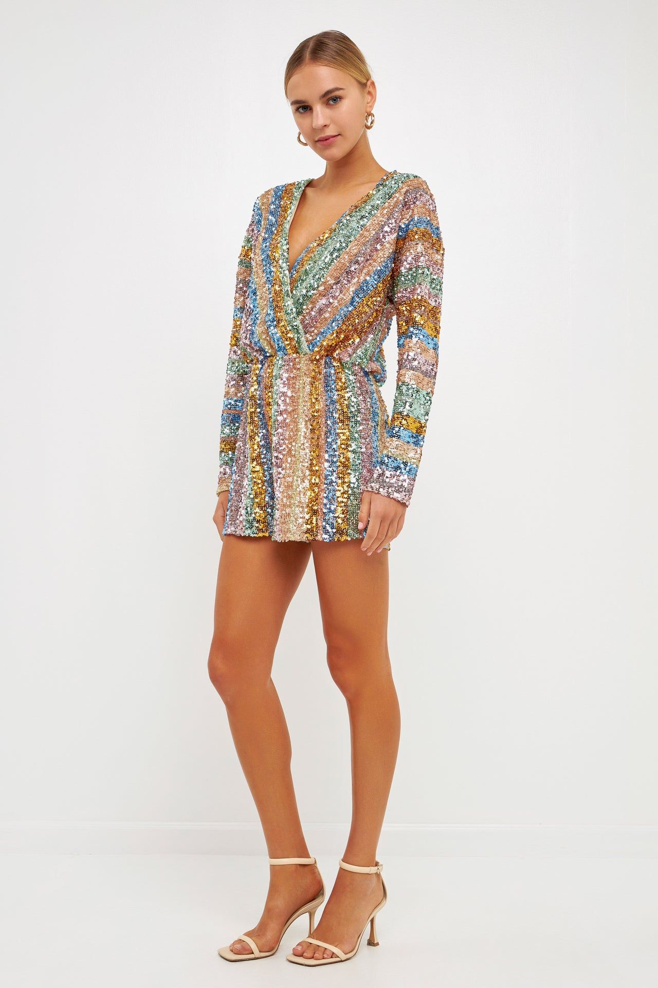 Long Sleeve Sequin Romper sold by Endless Rose product image thumbnail 3