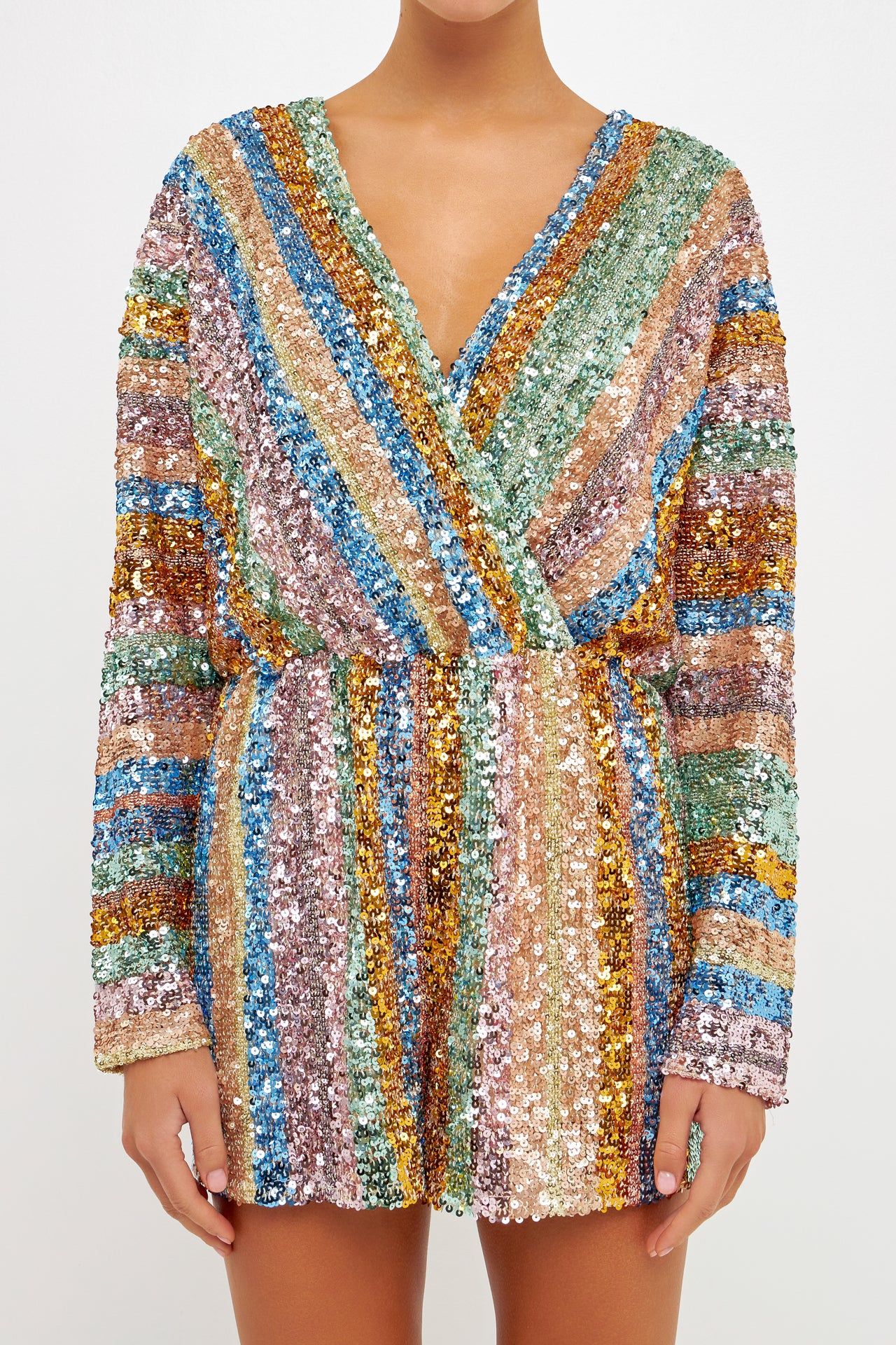 Long Sleeve Sequin Romper sold by Endless Rose product image thumbnail 2