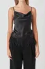 Satin Cowl Neck Top with Feather - Final Sale sold by Endless Rose