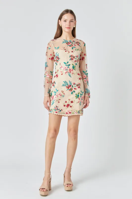 Floral Embroidered Dress sold by Endless Rose