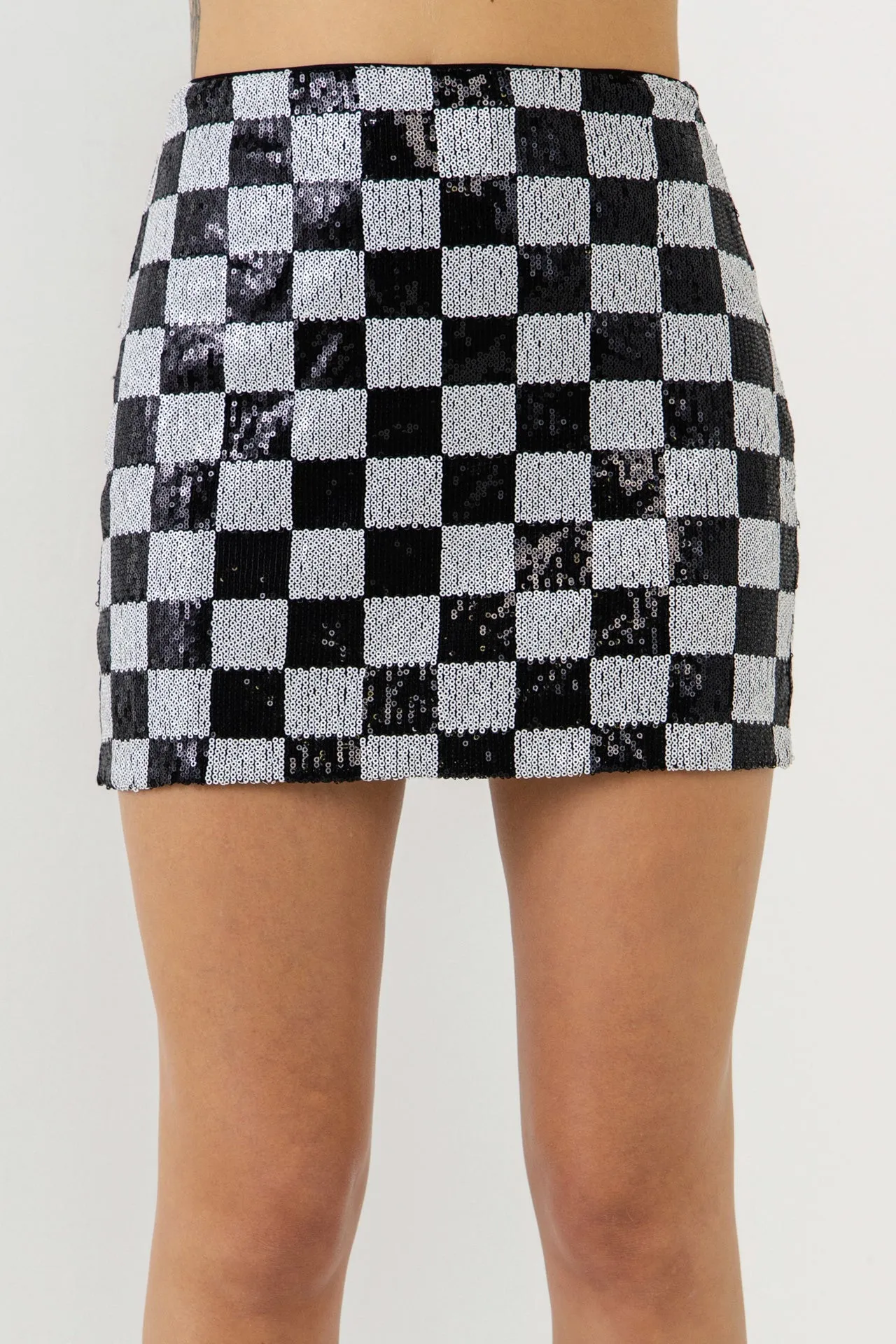 Sequins Check Mini Skirt sold by Endless Rose product image thumbnail 2