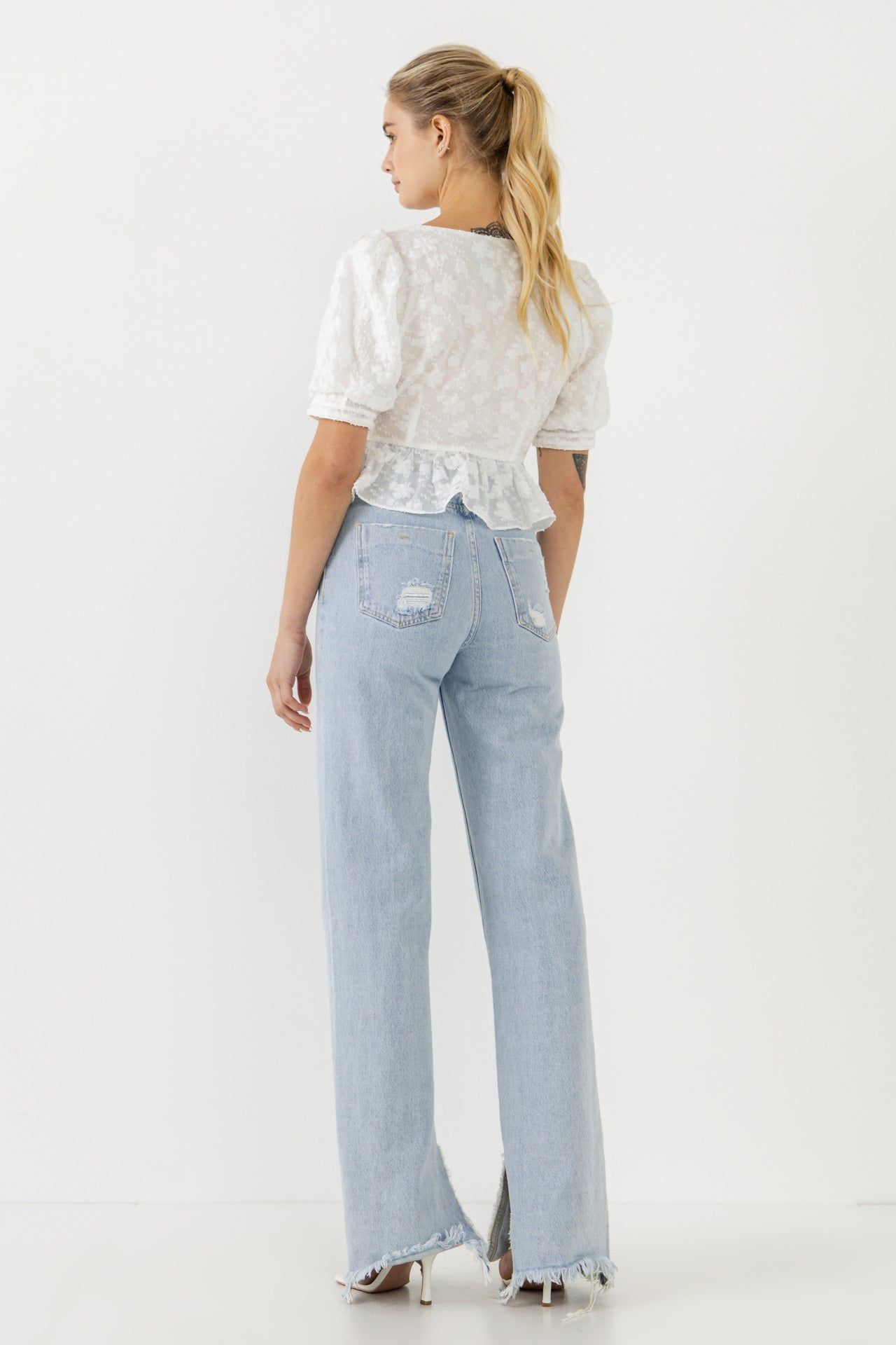 Texture Detail Button Down Top sold by Endless Rose product image thumbnail 4