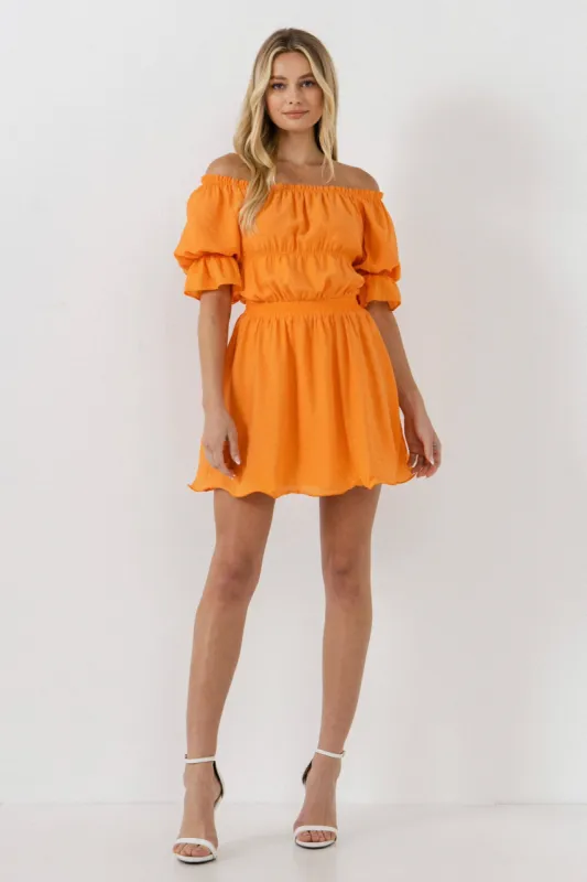 Off the Shoulder Flounced Mini sold by Endless Rose