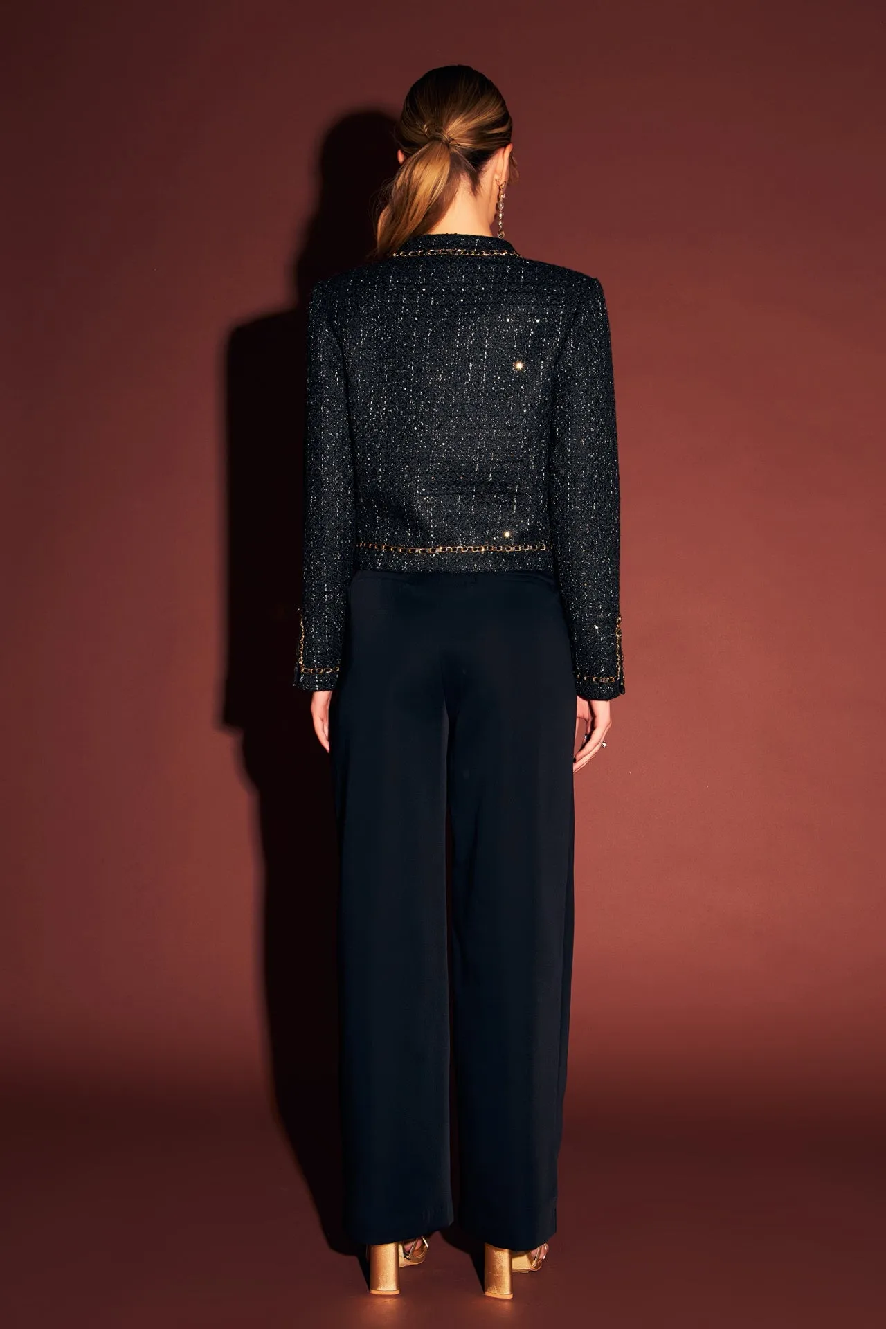 Chain-Trimmed Tweed Jacket sold by Endless Rose product image thumbnail 4