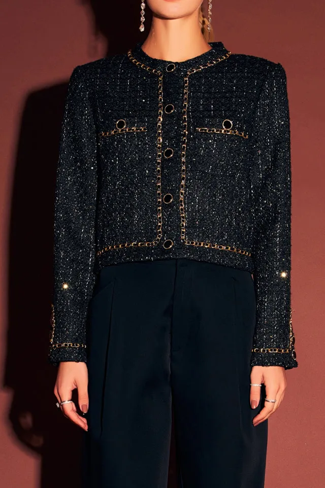 Chain-Trimmed Tweed Jacket sold by Endless Rose product image thumbnail 2