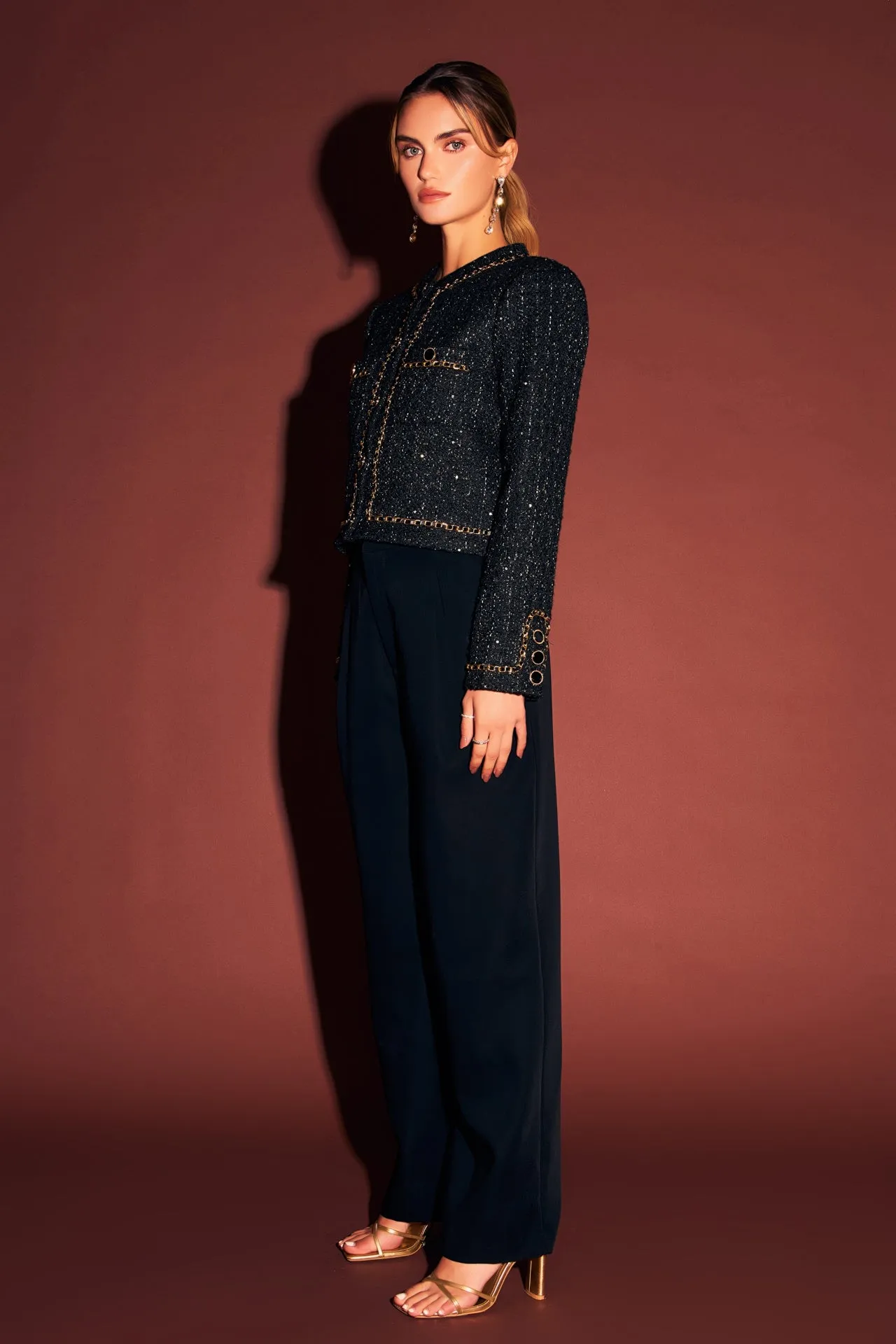 Chain-Trimmed Tweed Jacket sold by Endless Rose product image thumbnail 3