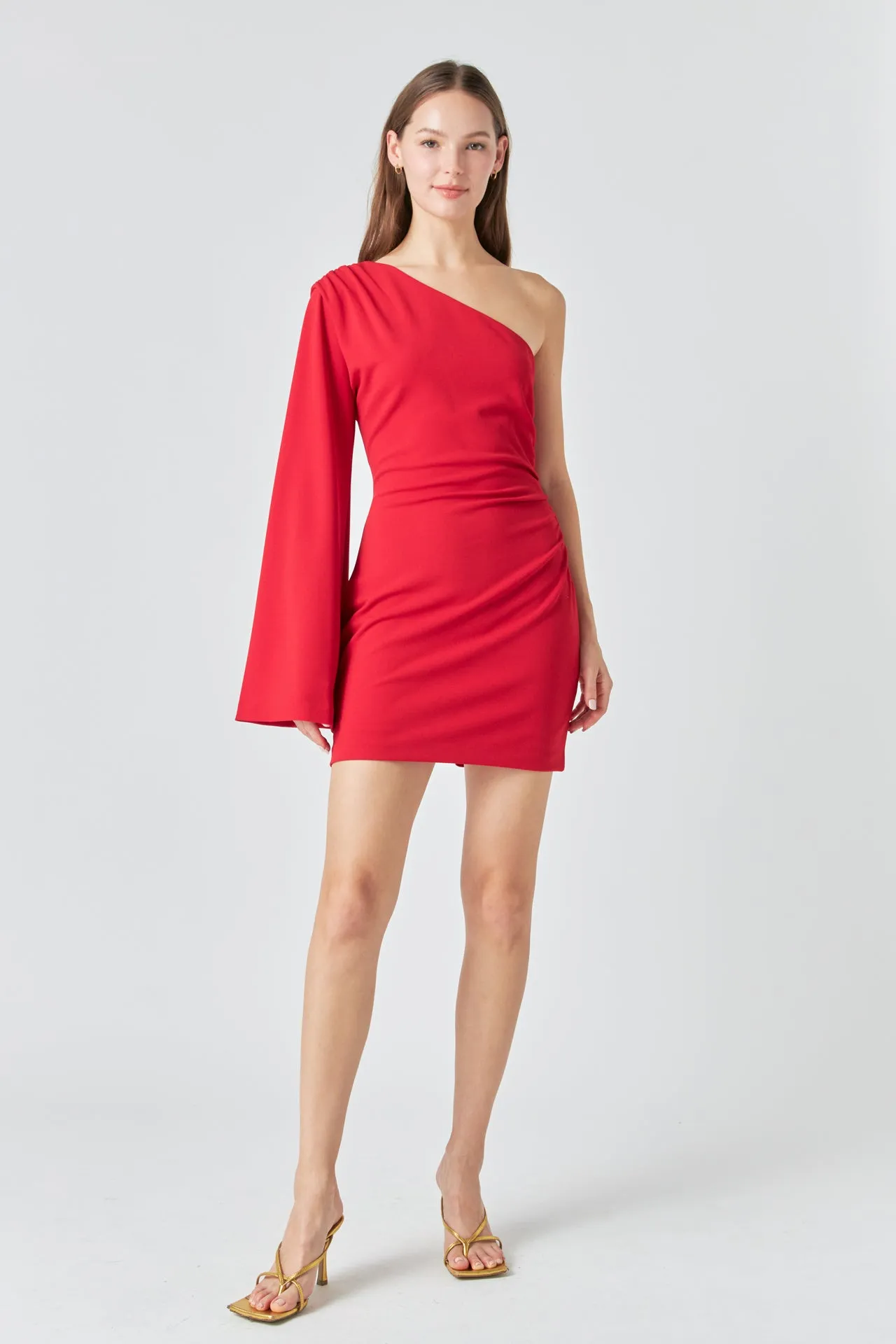 One Shoulder Draped Mini Dress sold by Endless Rose