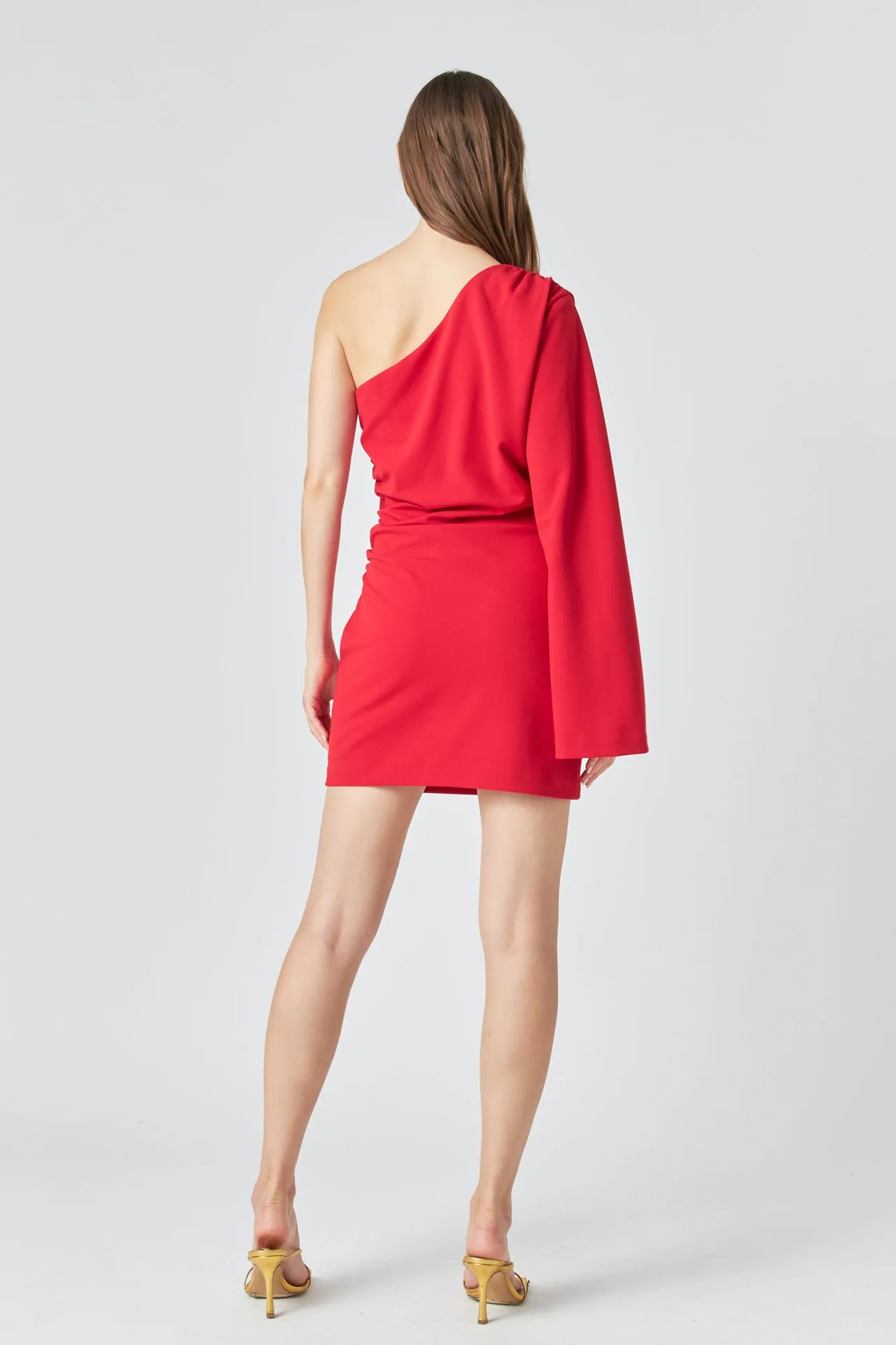 One Shoulder Draped Mini Dress sold by Endless Rose product image thumbnail 4