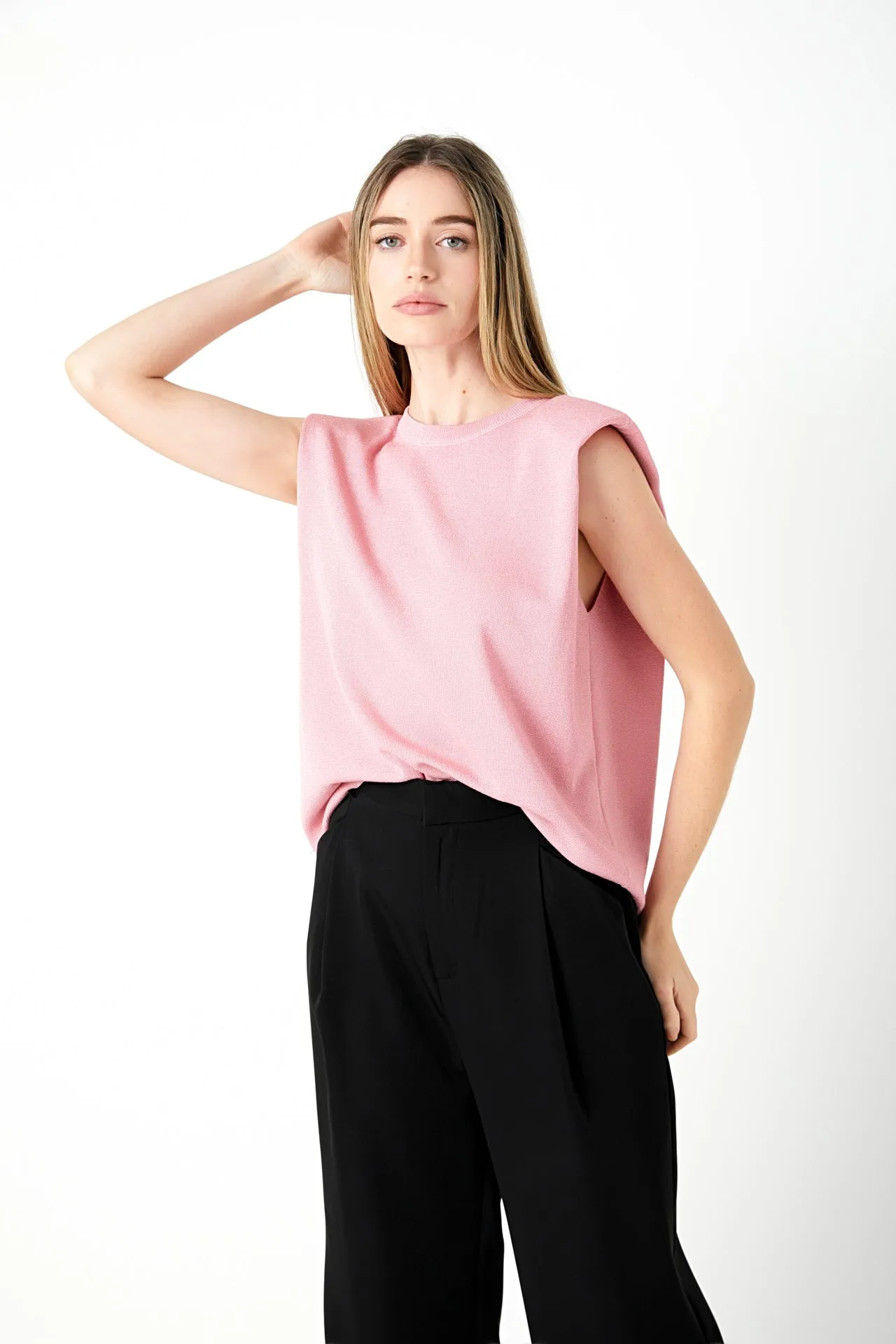 Glitter Power Shoulder Knit Top sold by Endless Rose product image thumbnail 5
