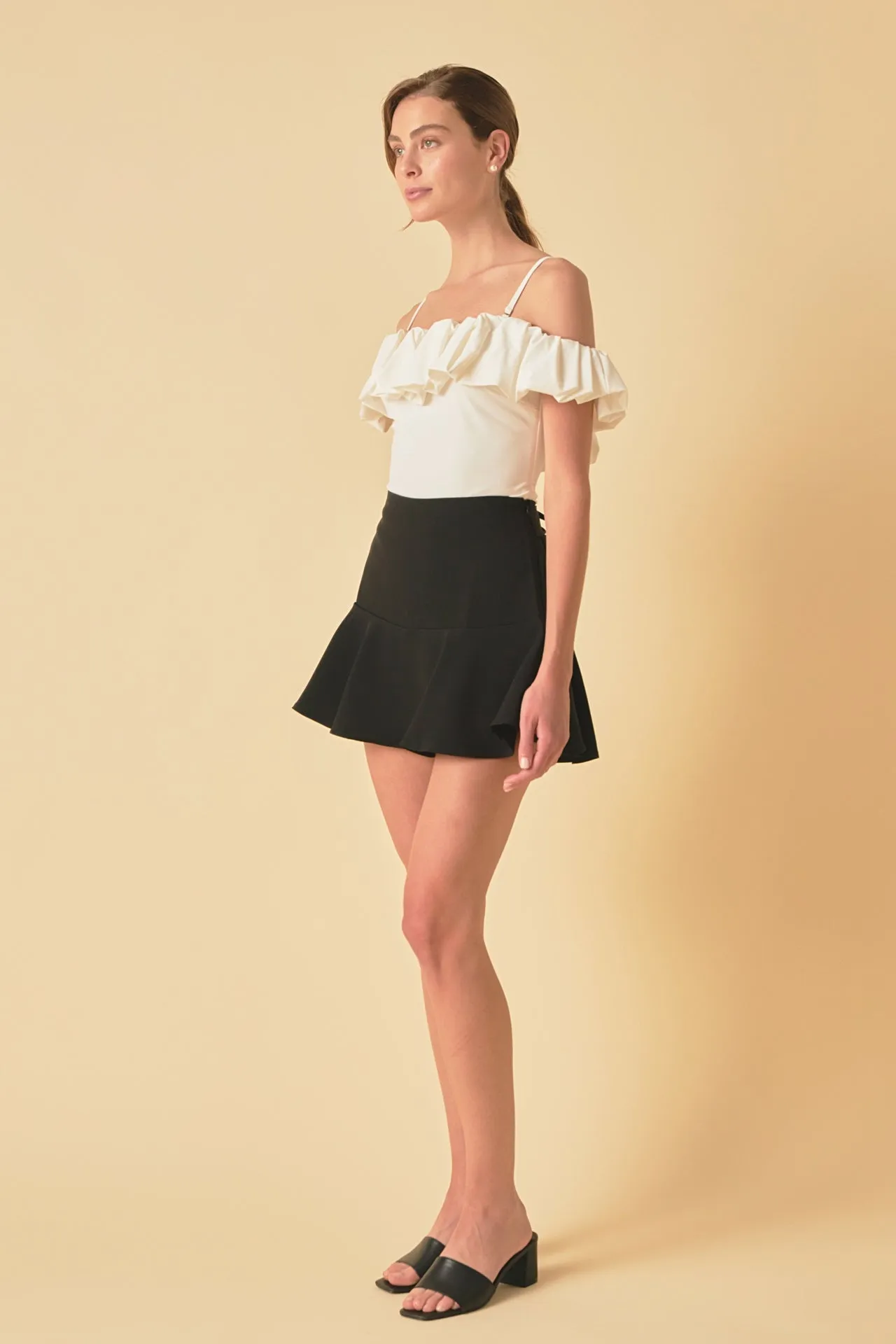 Flounce Mini Skort with Waist Tie sold by Endless Rose product image thumbnail 3