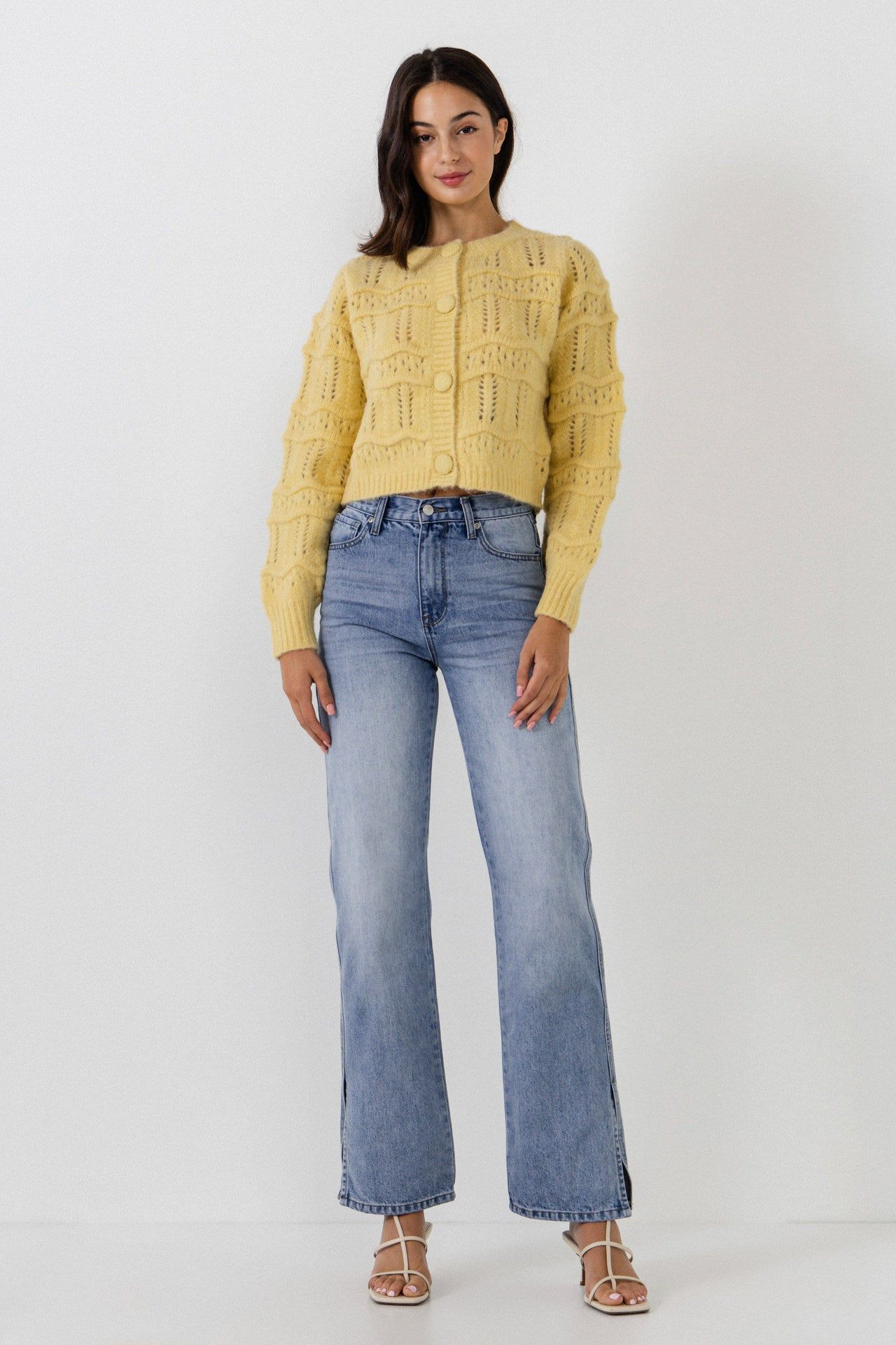 Knitted Cardigan with Coverbuttons sold by Endless Rose