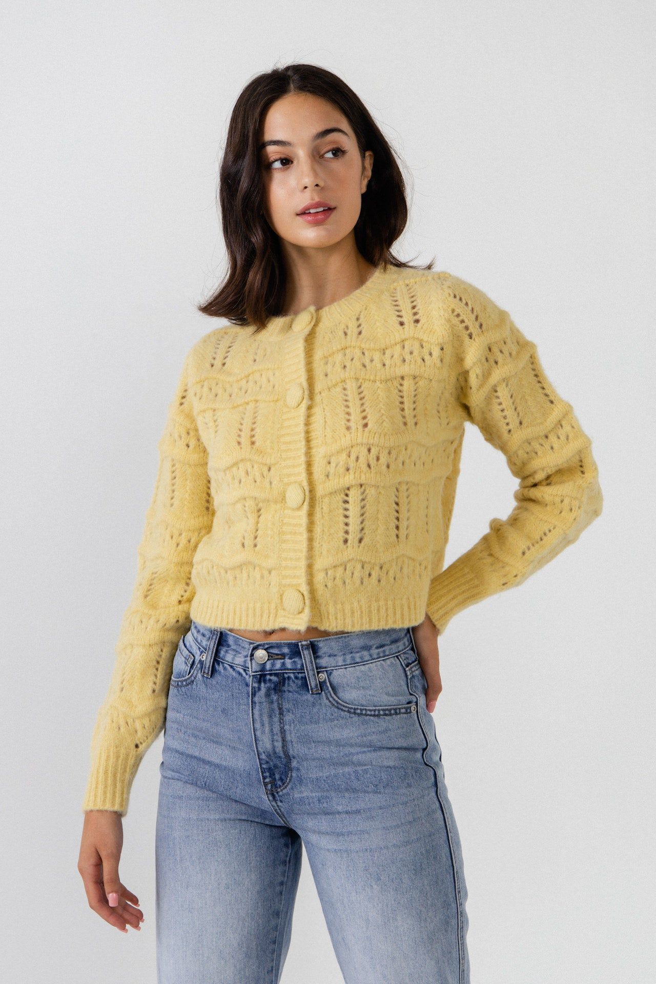 Knitted Cardigan with Coverbuttons sold by Endless Rose product image thumbnail 5