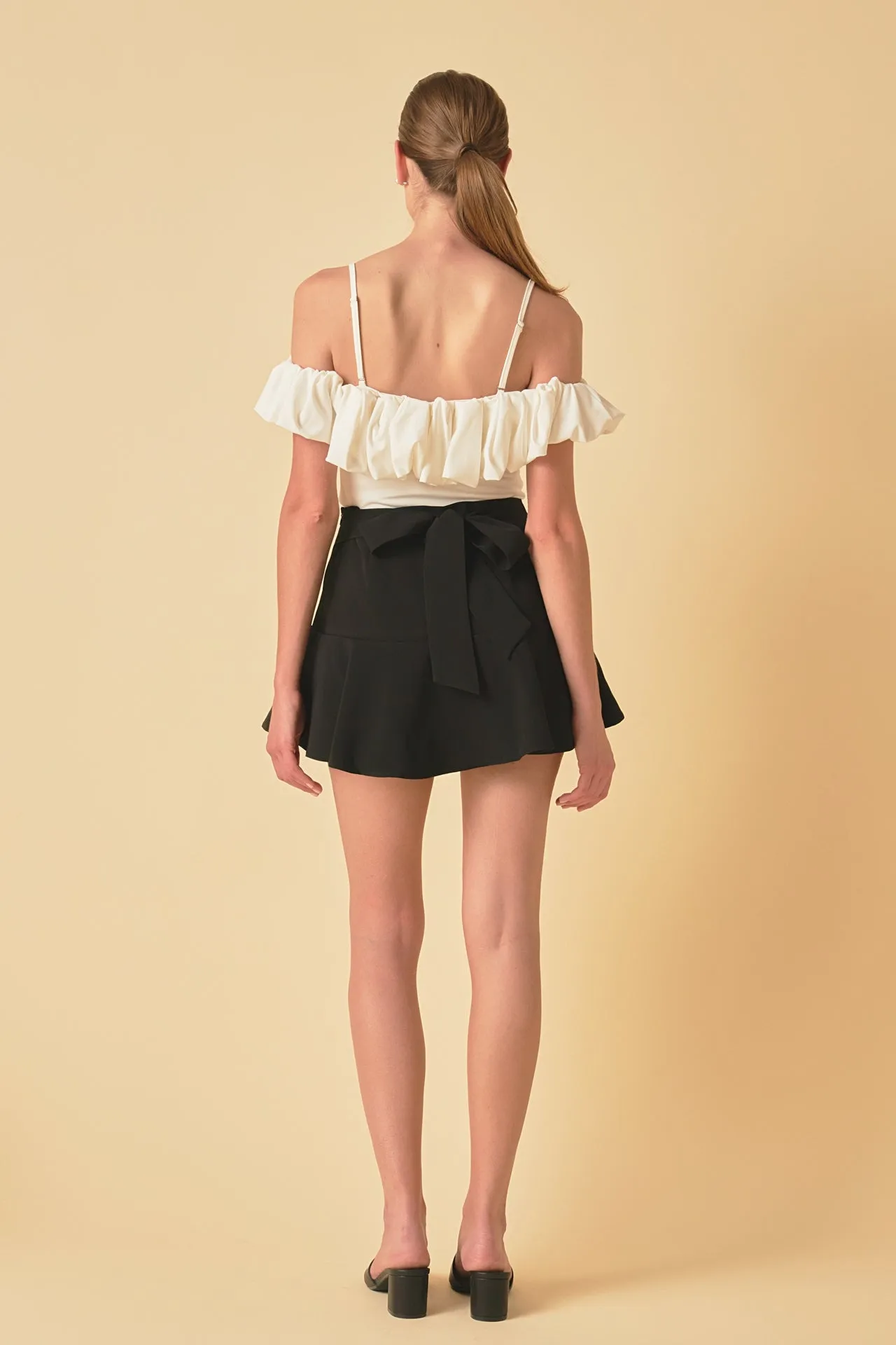 Flounce Mini Skort with Waist Tie sold by Endless Rose product image thumbnail 4