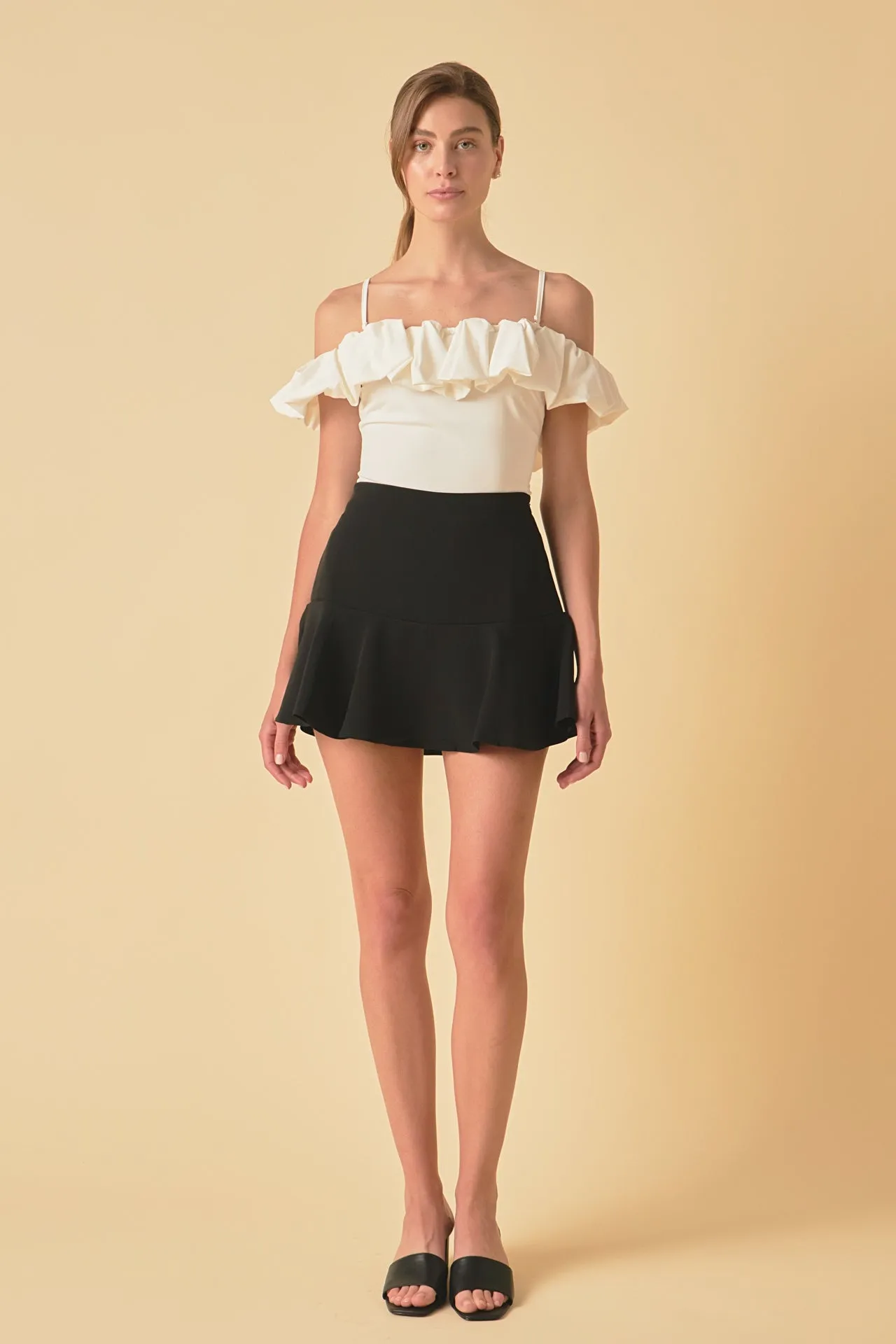 Flounce Mini Skort with Waist Tie sold by Endless Rose