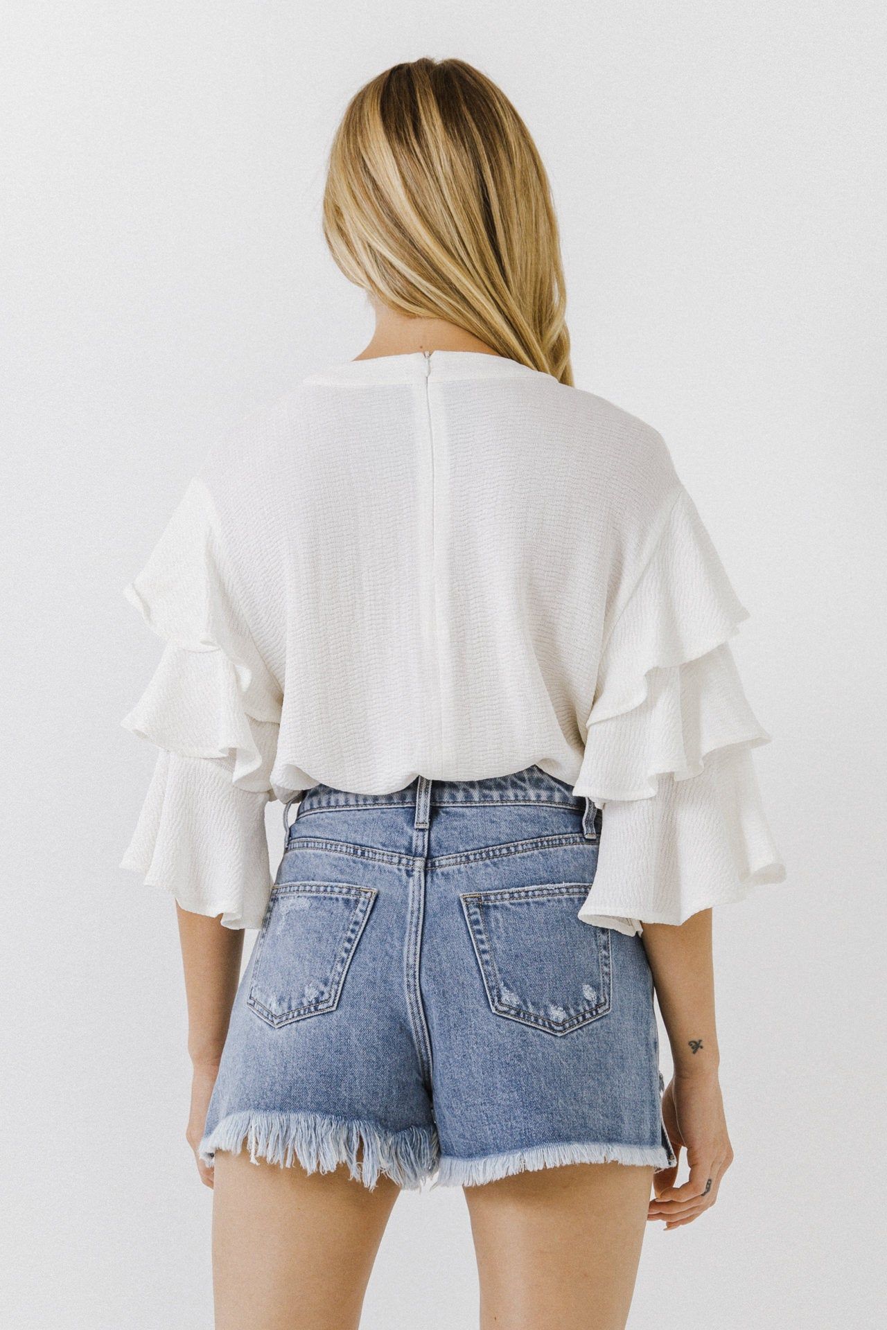 Tiered Ruffle Sleeve Blouse sold by Endless Rose product image thumbnail 4