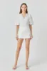 Laced V-Neck Puff Sleeve Top sold by Endless Rose