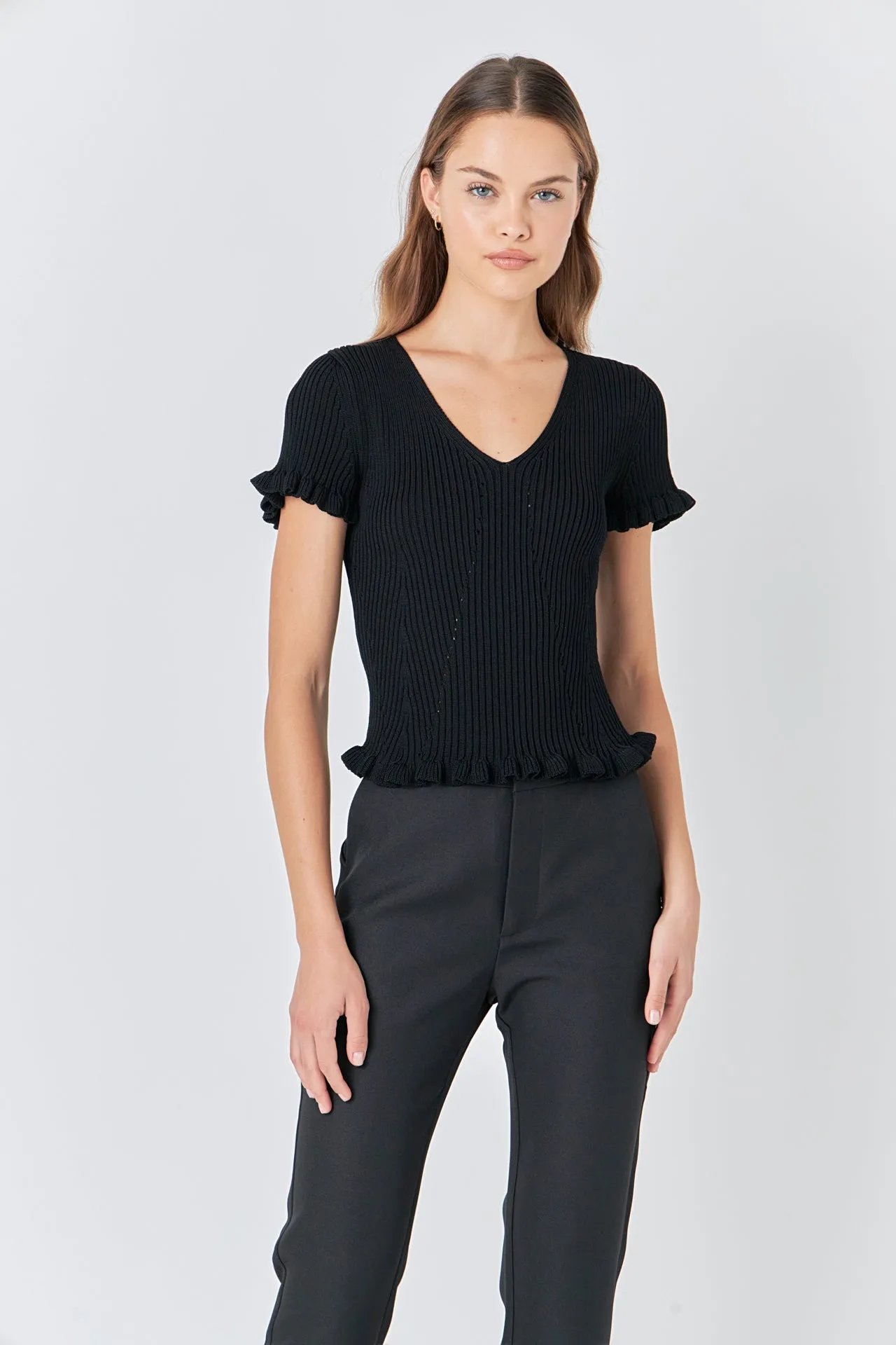 Lettuce Edge Knit Top sold by Endless Rose product image thumbnail 5