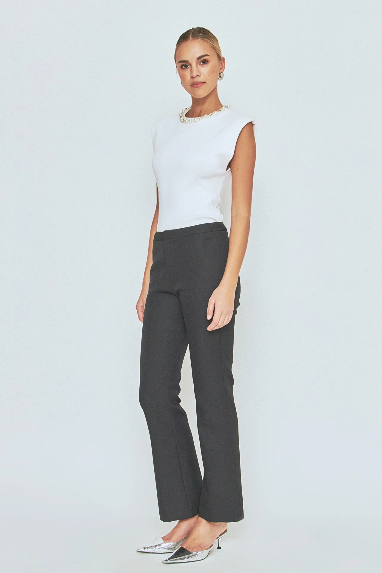 Elevated Knit Top with Embellished Neckline sold by Endless Rose product image thumbnail 4