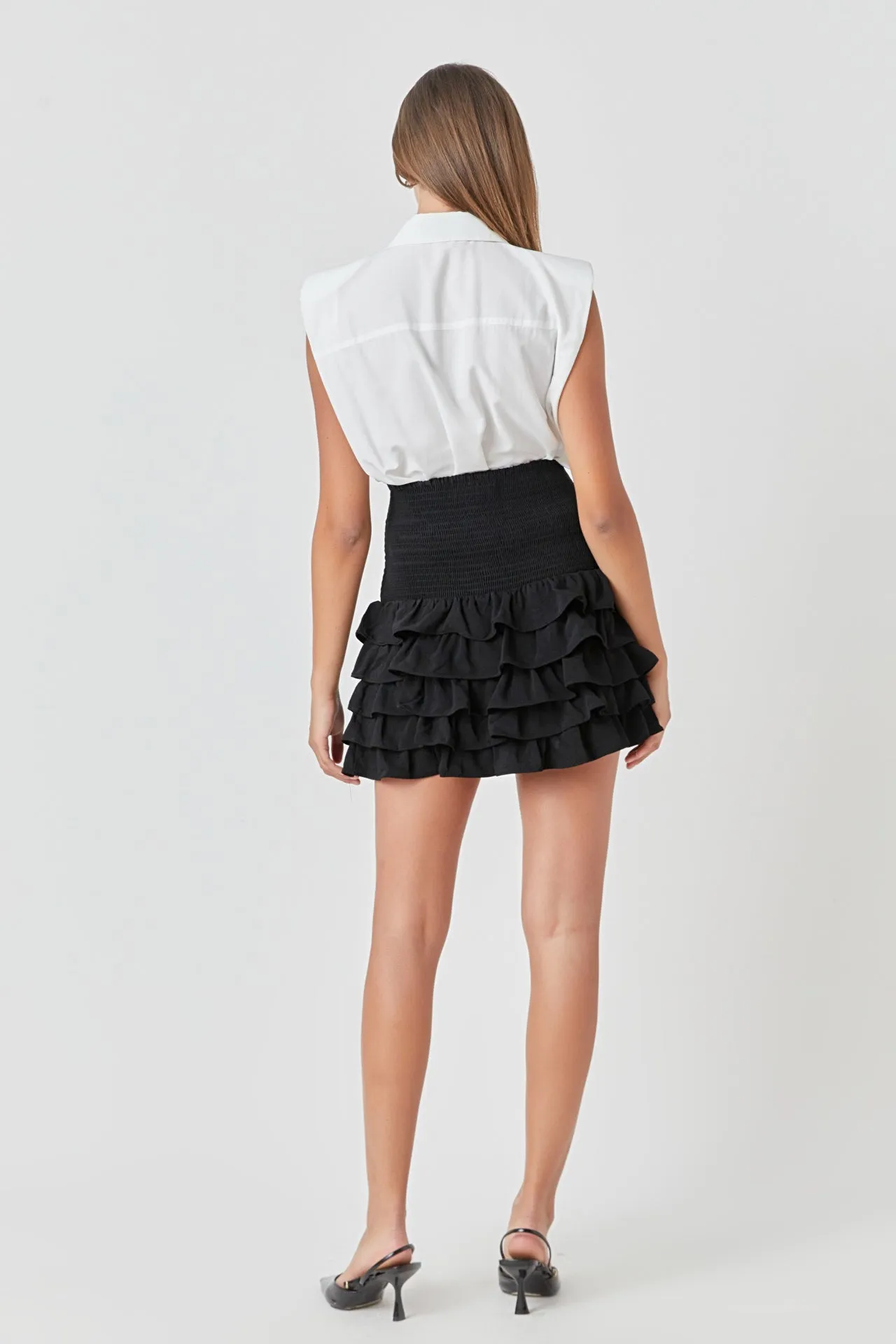 Tiered Ruffle Mini Skirt - Final Sale sold by Endless Rose product image thumbnail 4