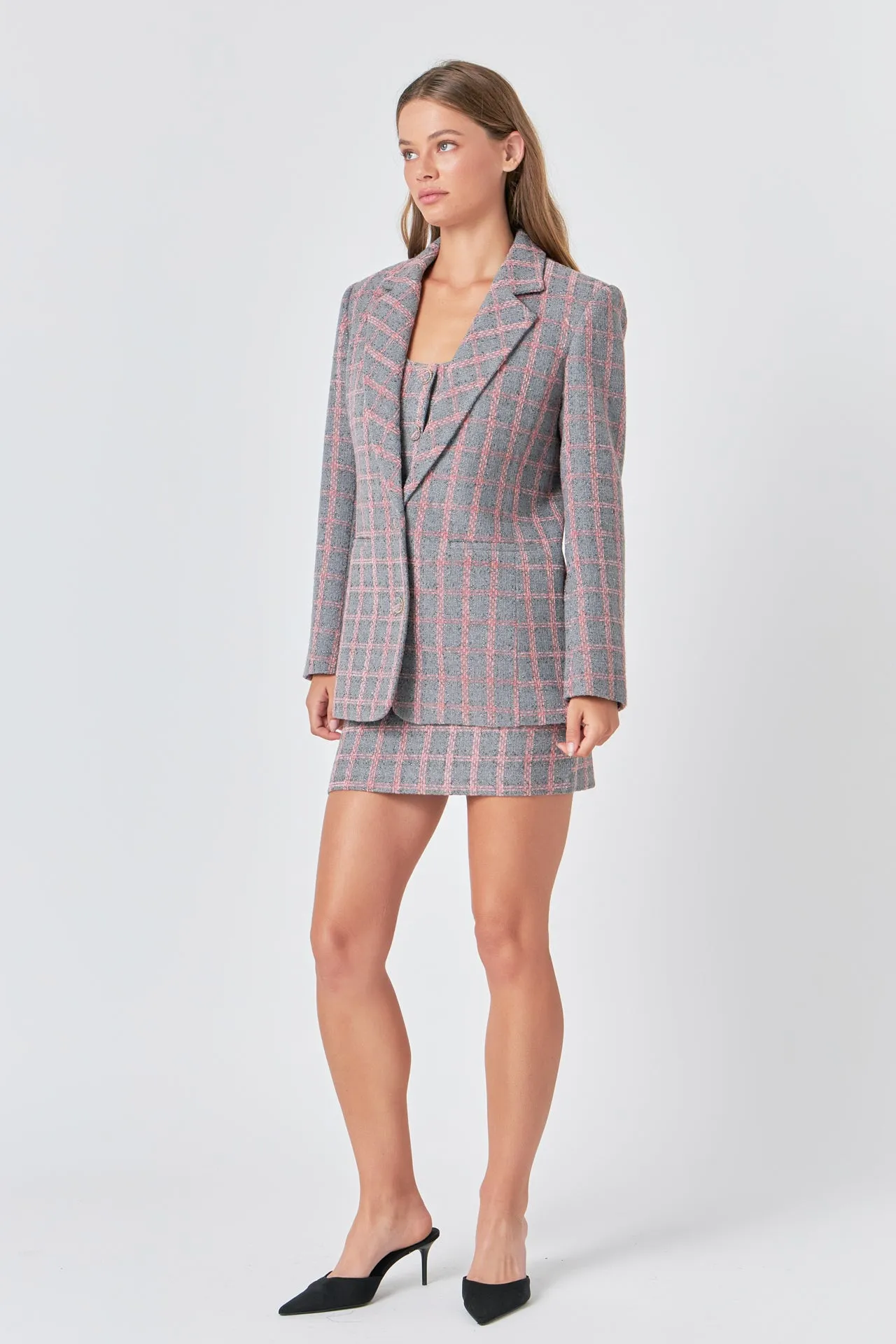 Tweed Single Breast Blazer sold by Endless Rose product image thumbnail 3