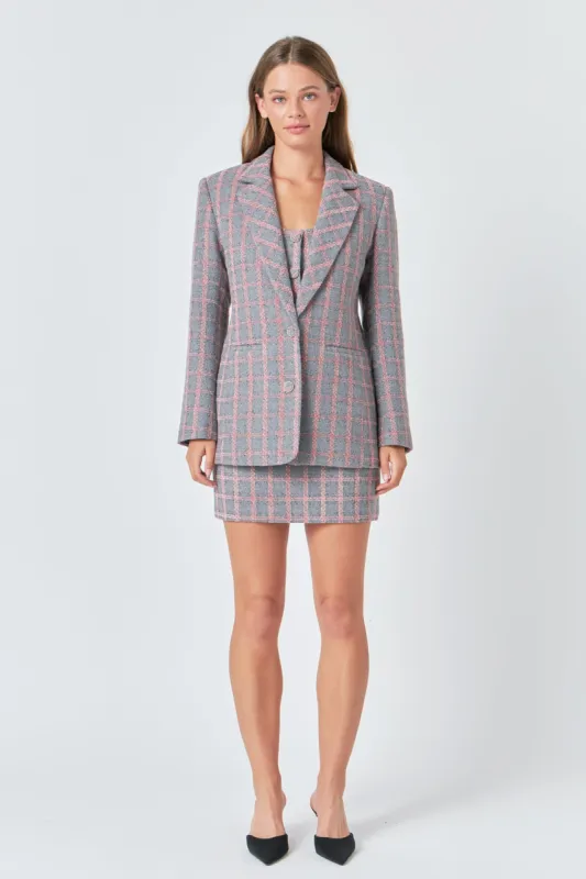 Tweed Single Breast Blazer sold by Endless Rose