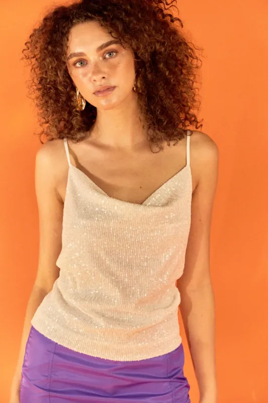 Sequins Cowl Neck Top sold by Endless Rose