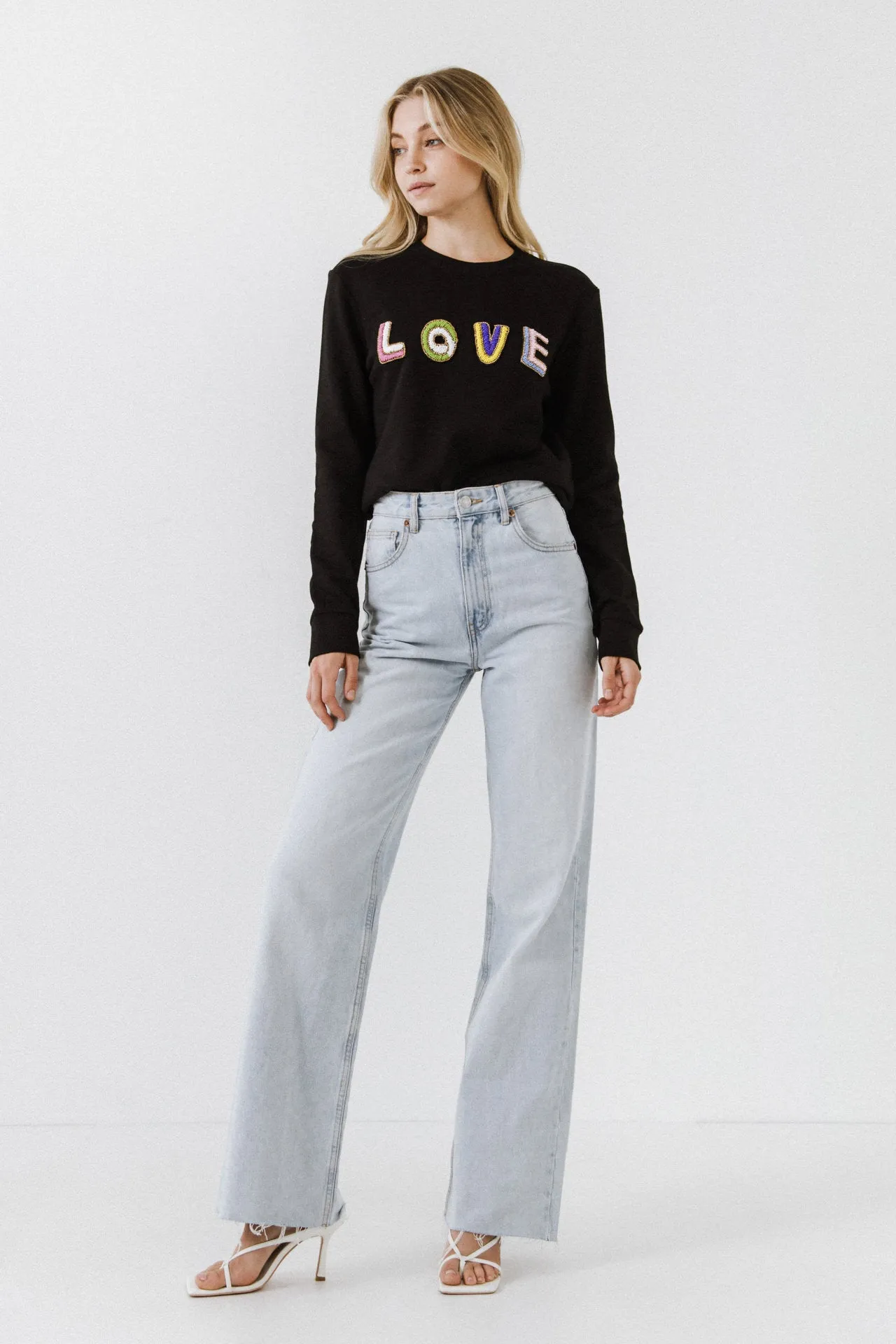 Beads Lettering Sweatshirt sold by Endless Rose