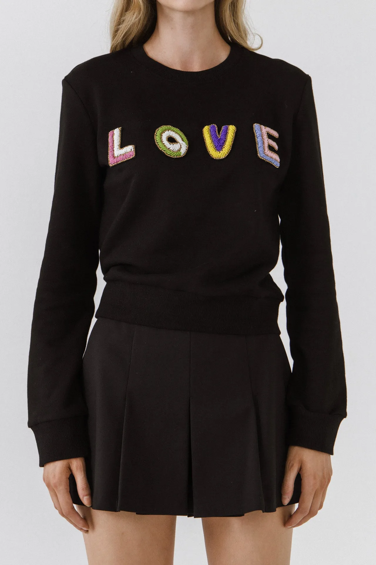 Beads Lettering Sweatshirt sold by Endless Rose product image thumbnail 2