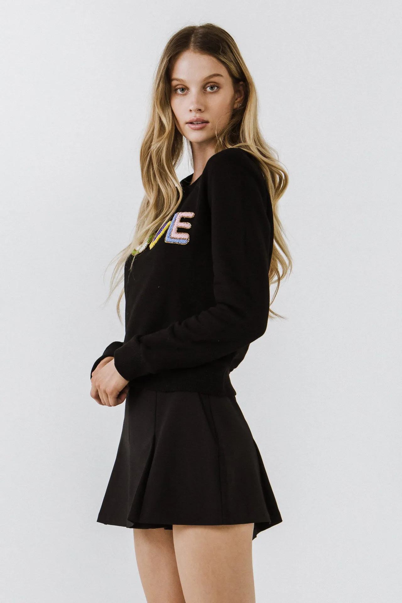 Beads Lettering Sweatshirt sold by Endless Rose product image thumbnail 3