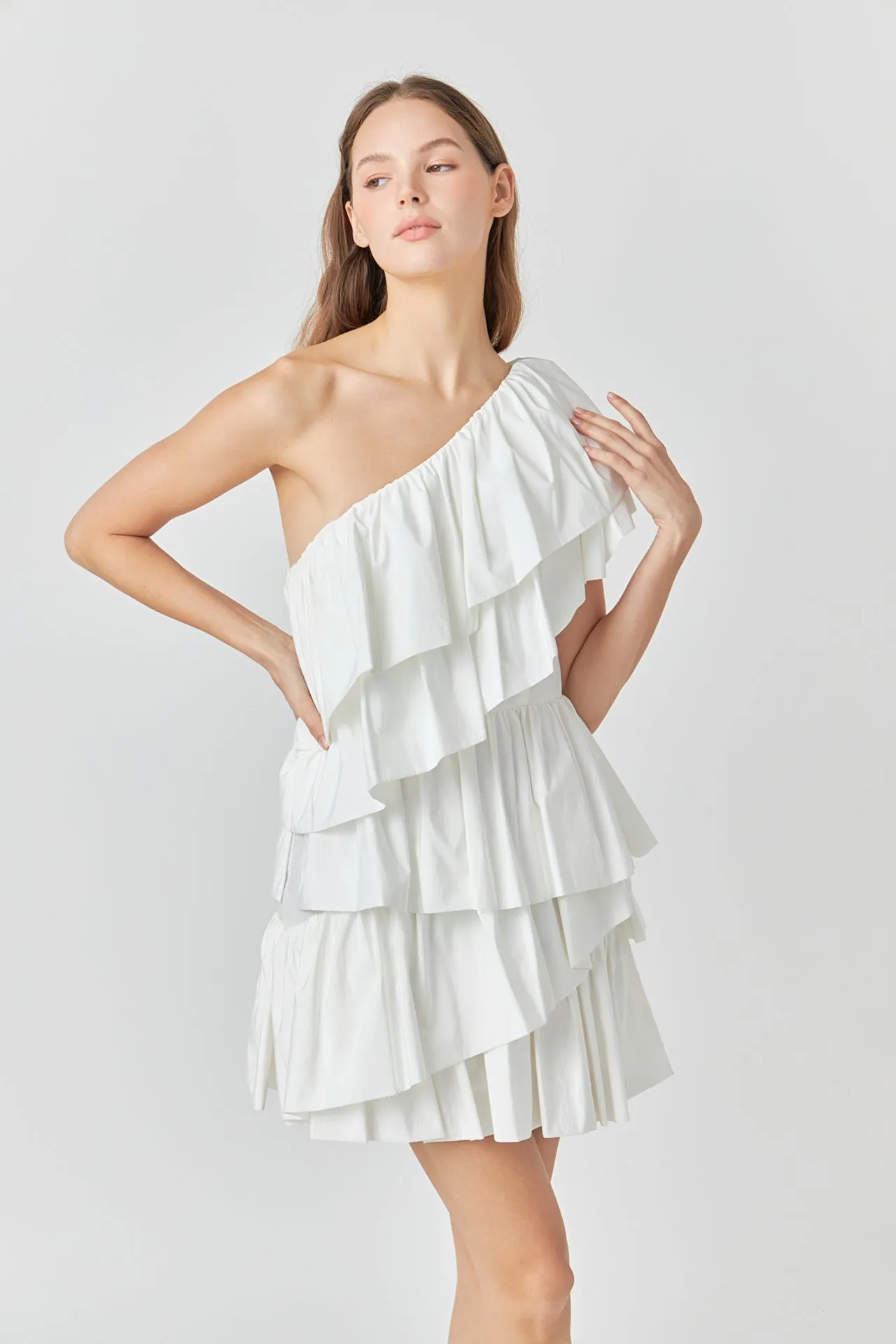 One-Shoulder Ruffled Mini Dress - Final Sale sold by Endless Rose product image thumbnail 5